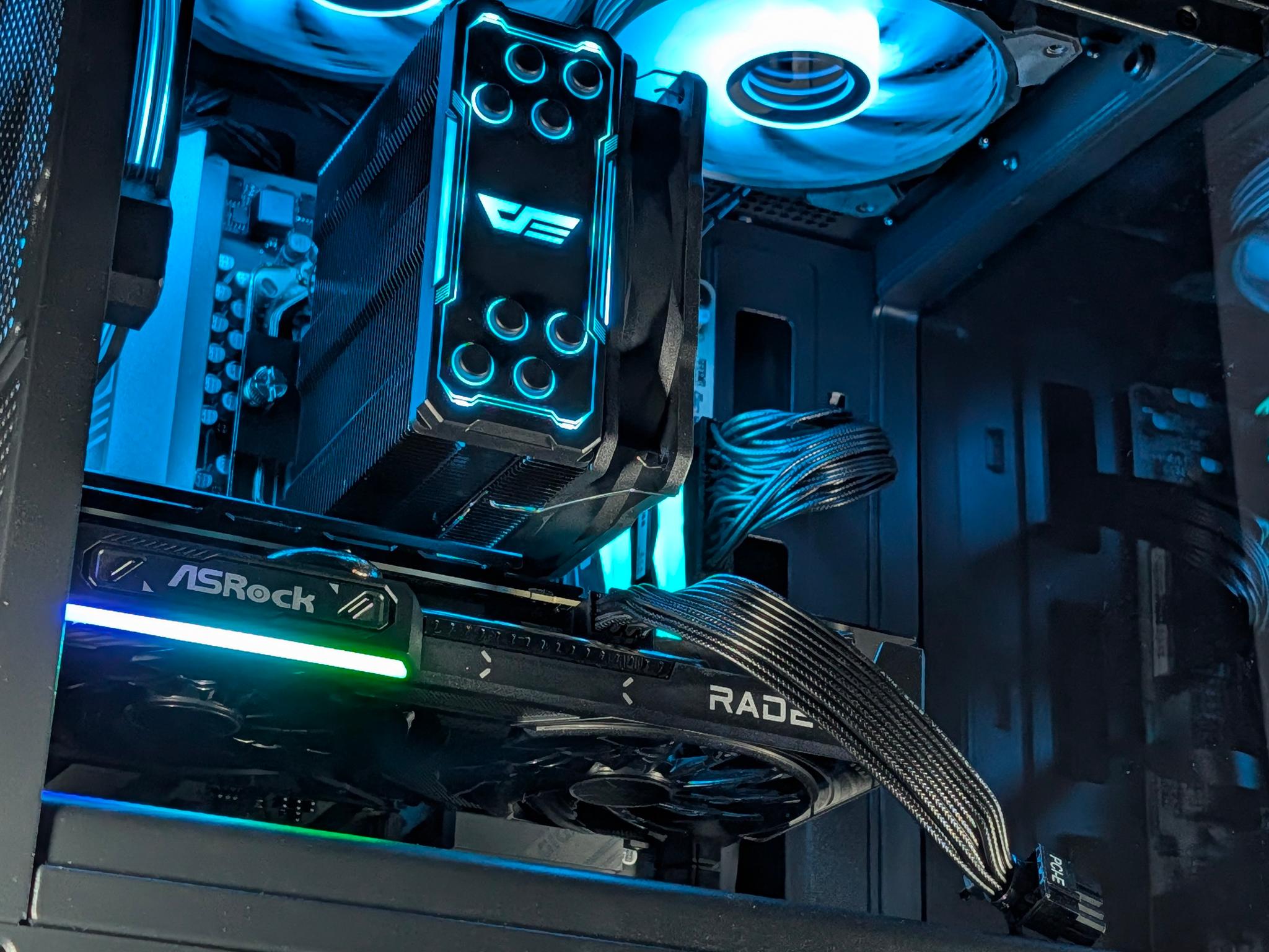 🩵🖤Ryzen 5 7600/RX 9060 XT 8GB Gaming/Streaming PC🩵🖤