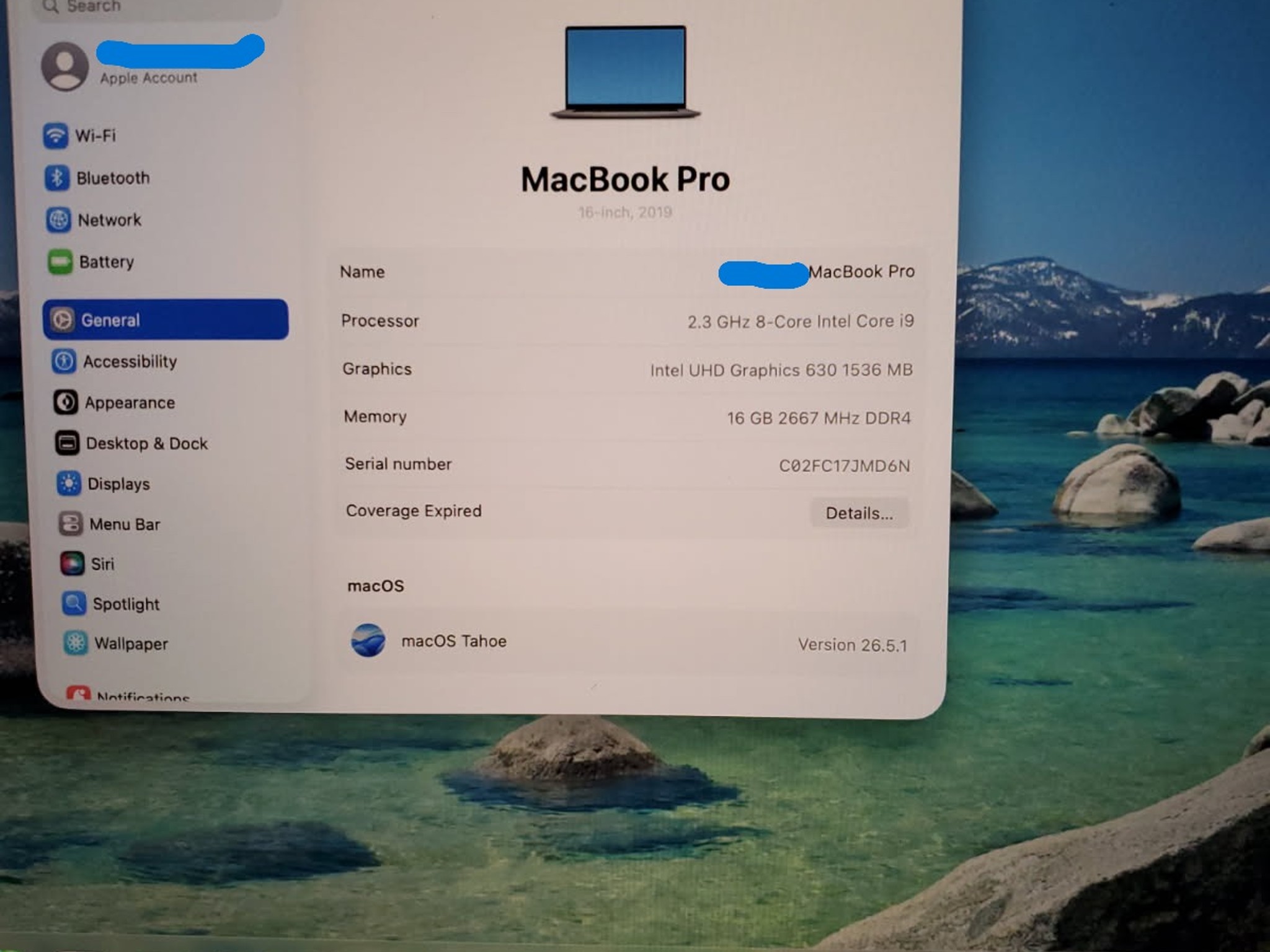 Apple MacBook Pro 16in 2019