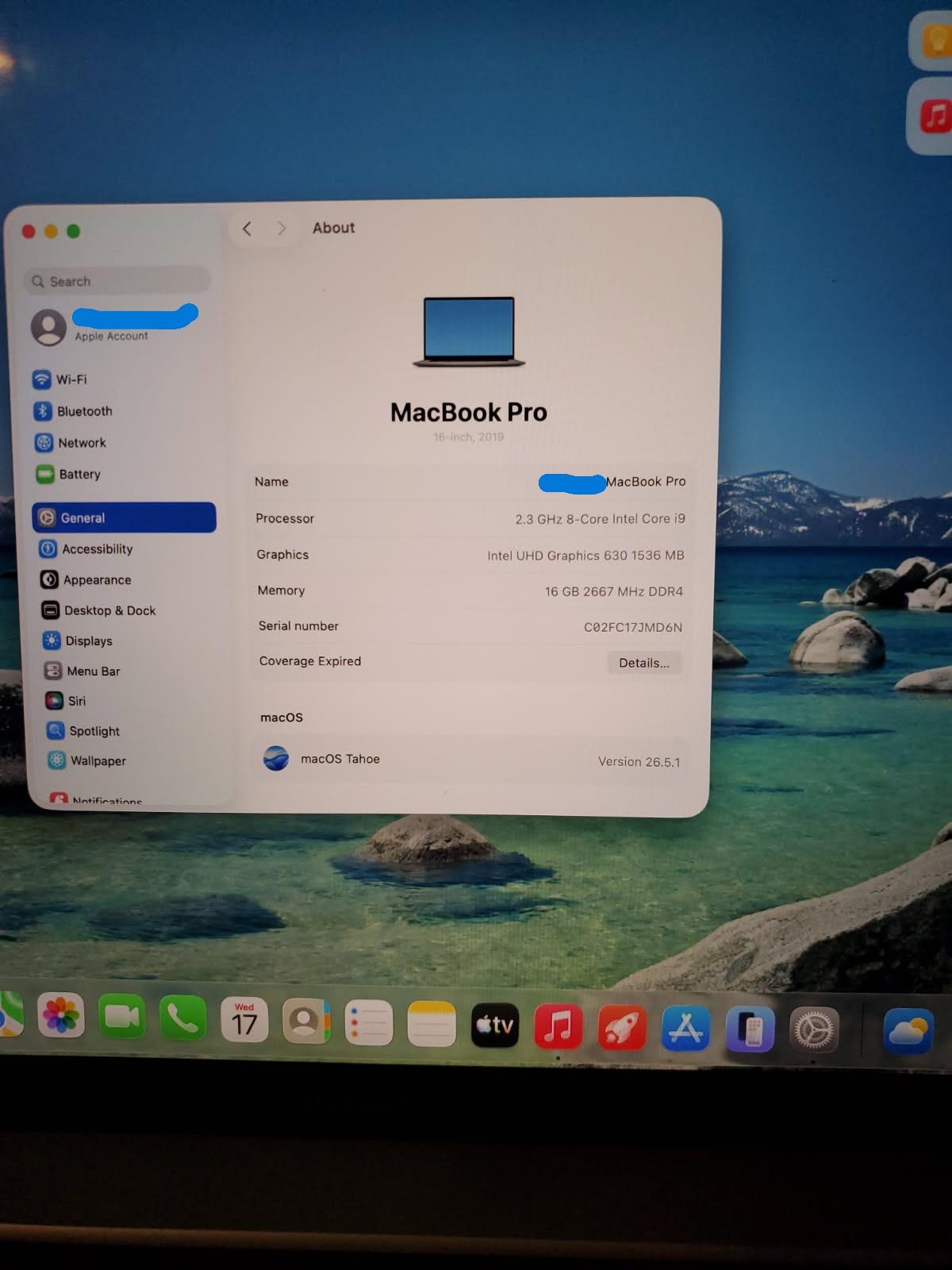 Apple MacBook Pro 16in 2019