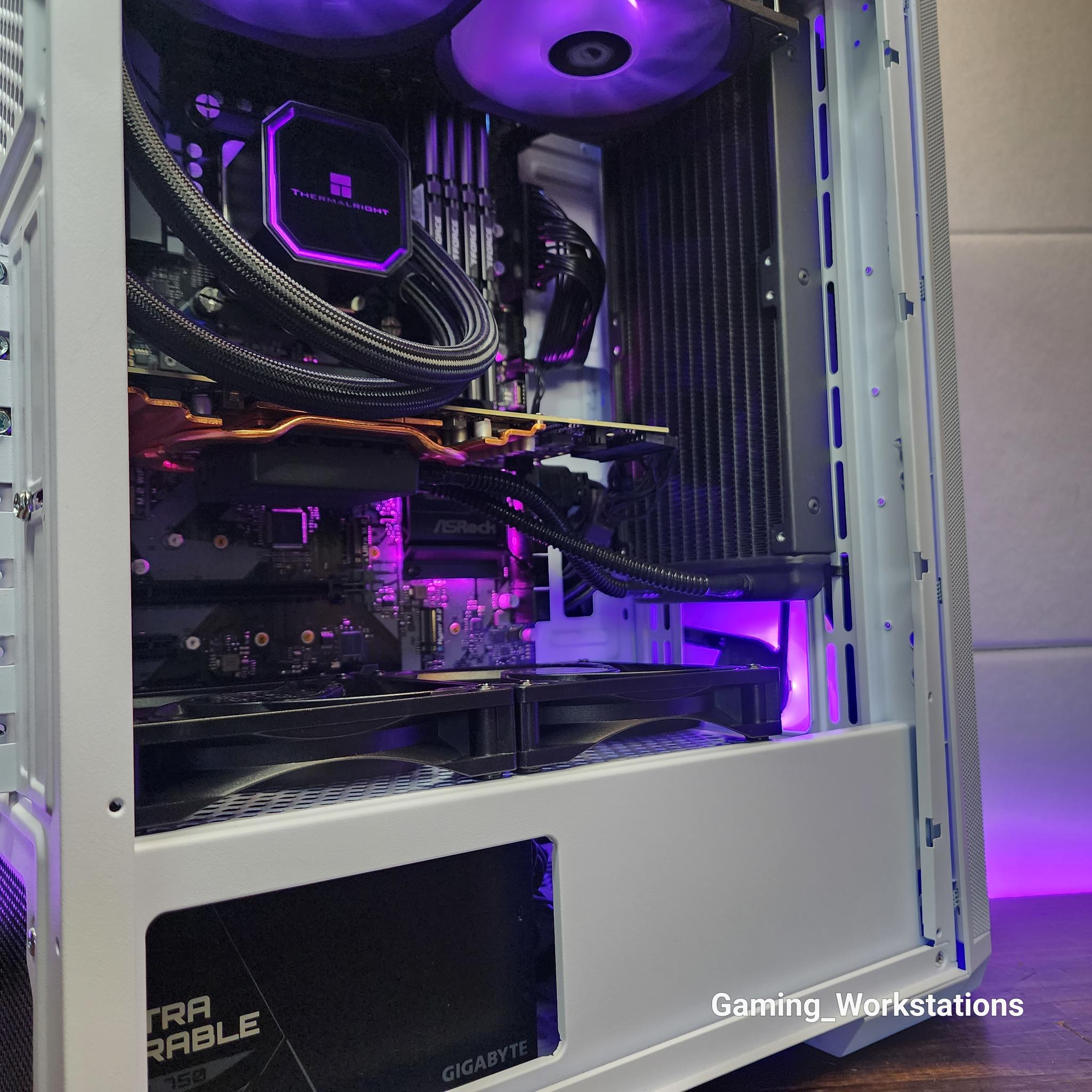 💜🤍 RTX 3080 // Core i7 12700 KF // 32GB 3200MHz // 2TB NVMe Gen 3 // CPU&GPU Liquid Cooled!