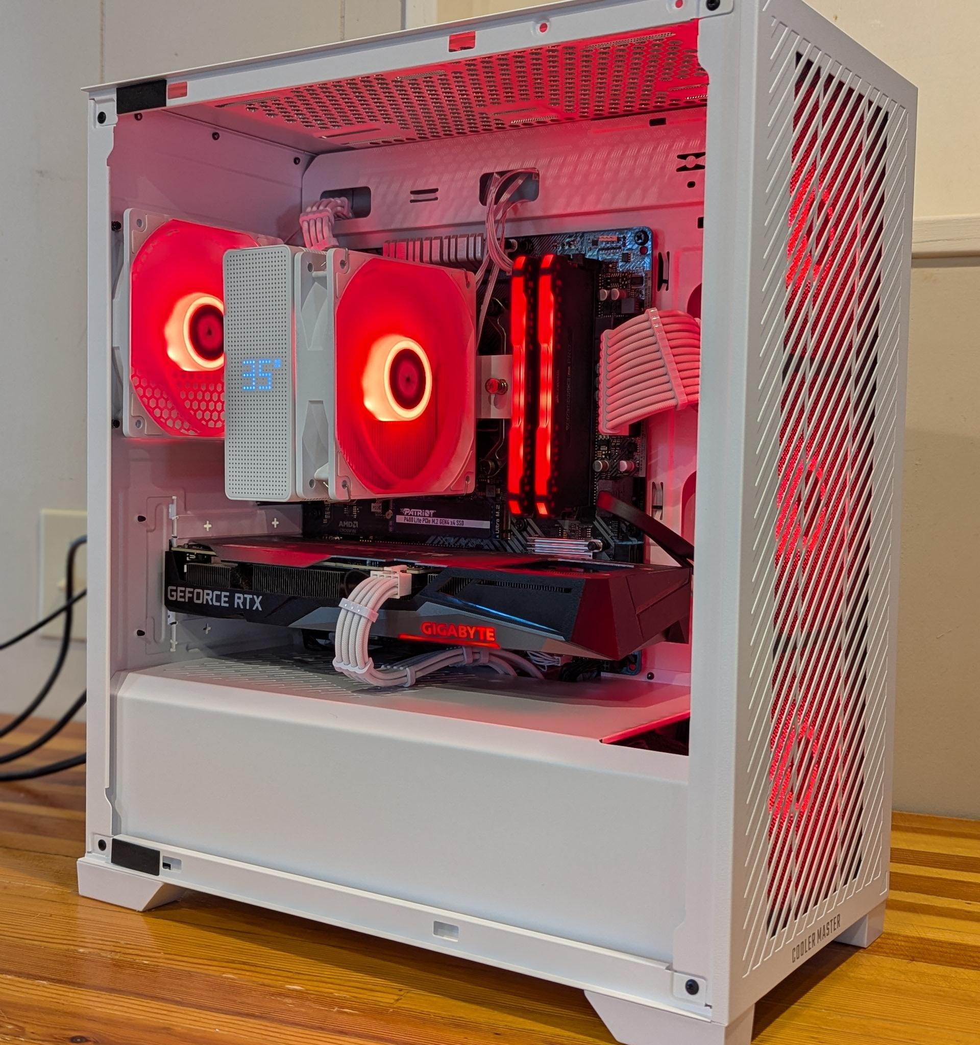RTX 3060 || Ryzen 5 3600 || Black and White Gaming PC