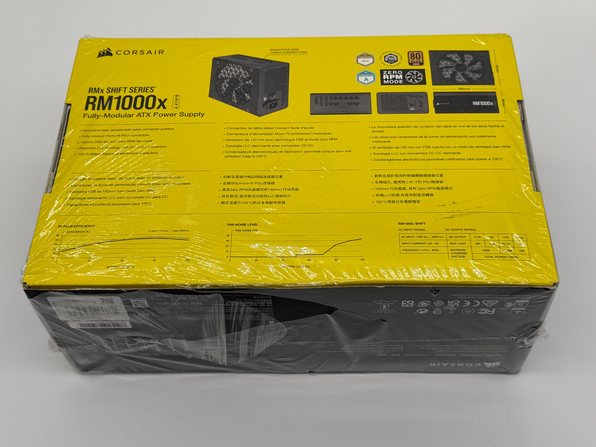 Corsair RMx Shift 1000W 80+ Gold Fully Modular ATX Power Supply – Sealed Retail Box