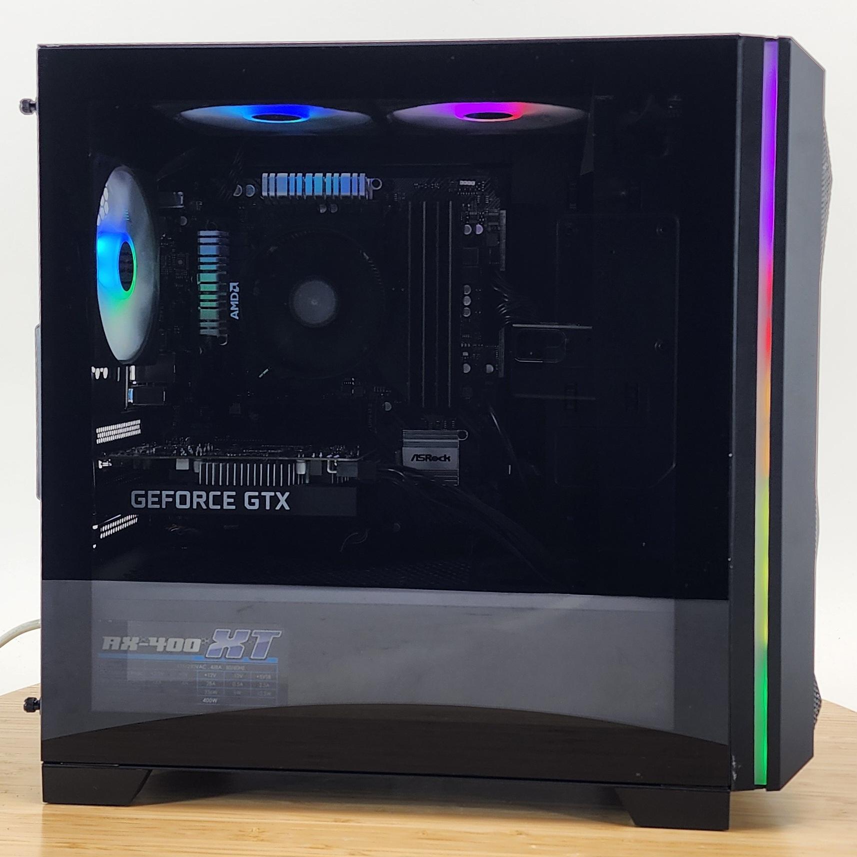 Gaming PC Ryzen 7 2700X 32GB RAM 256GB SSD + 1TB HDD GTX 1650 SUPER 4GB Windows 11 Computer