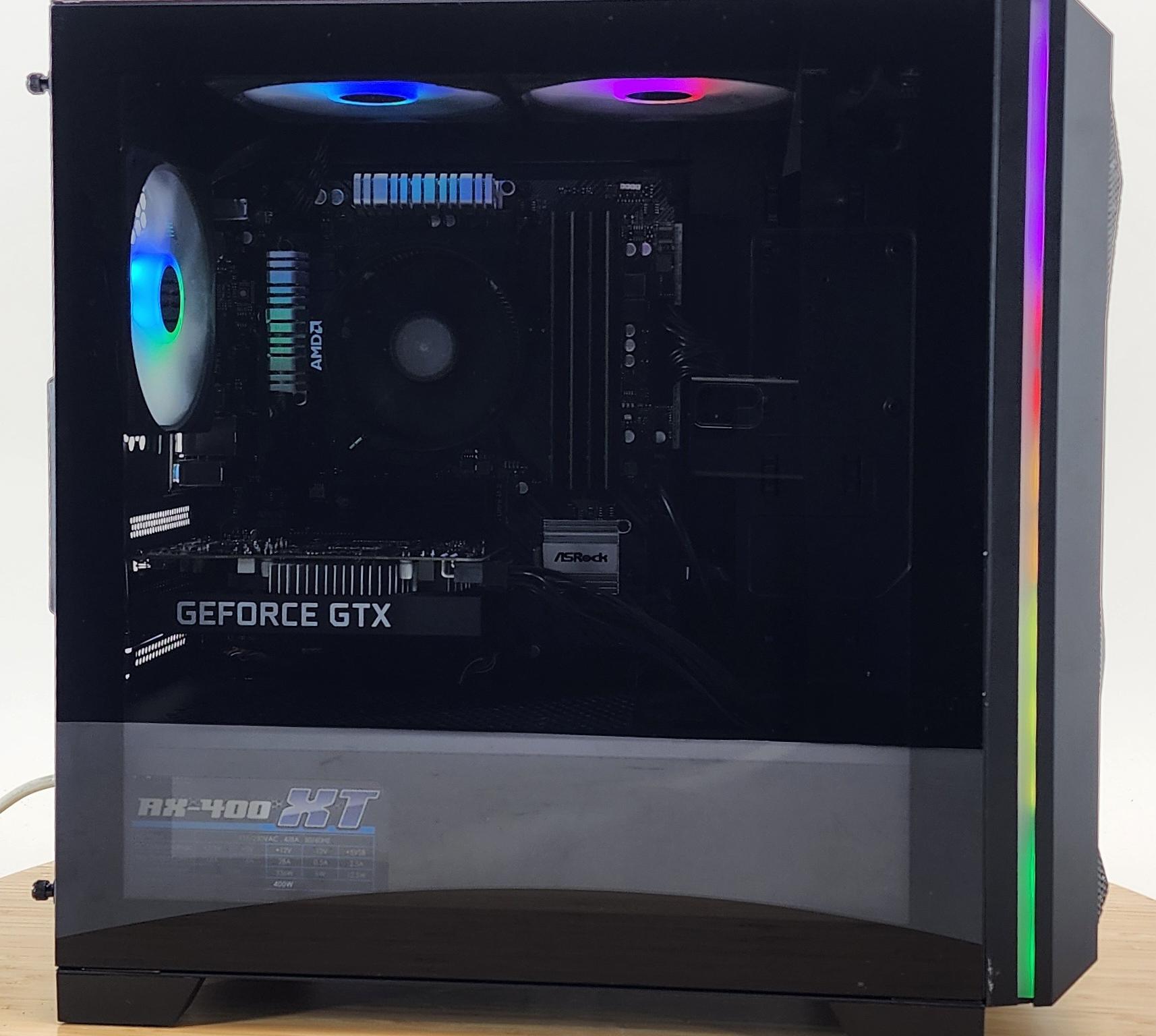 Gaming PC Ryzen 7 2700X 32GB RAM 256GB SSD + 1TB HDD GTX 1650 SUPER 4GB Windows 11 Computer