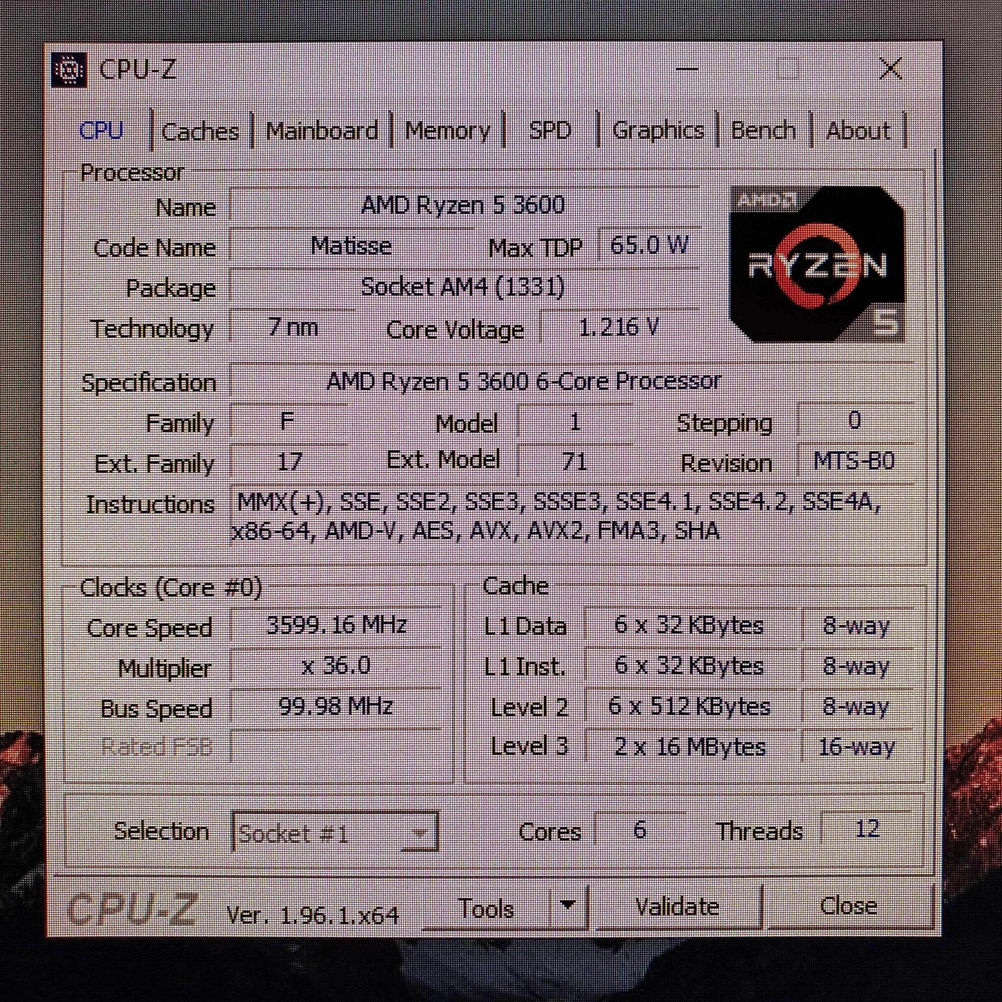 AMD Ryzen 5 3600 CPU