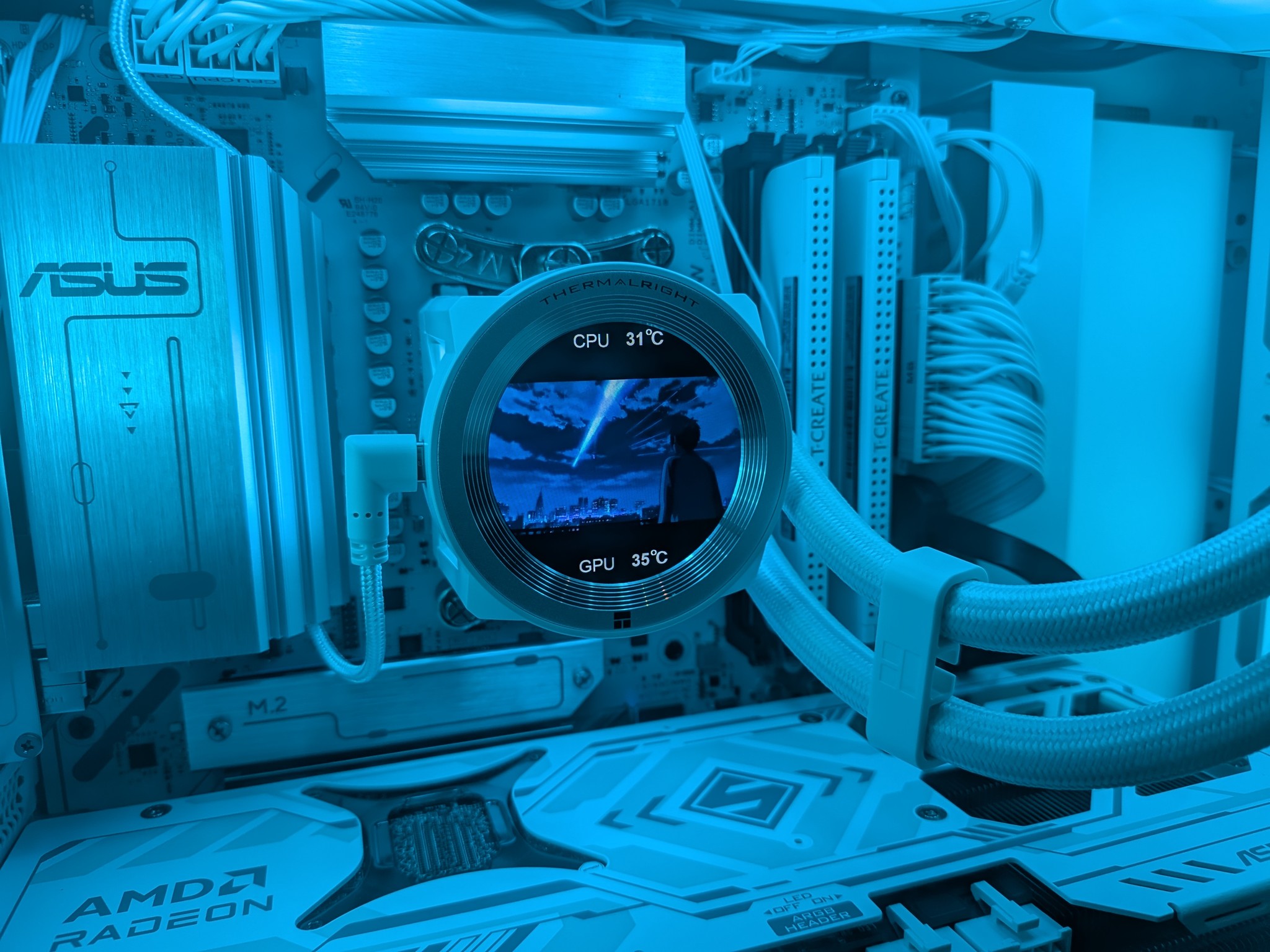 4K Ice Machine - RX 9070 XT, Ryzen 7 7800X3D, 64 GB DDR5, 4 TB Gen 4 NVME, Liquid Cooled, RGB