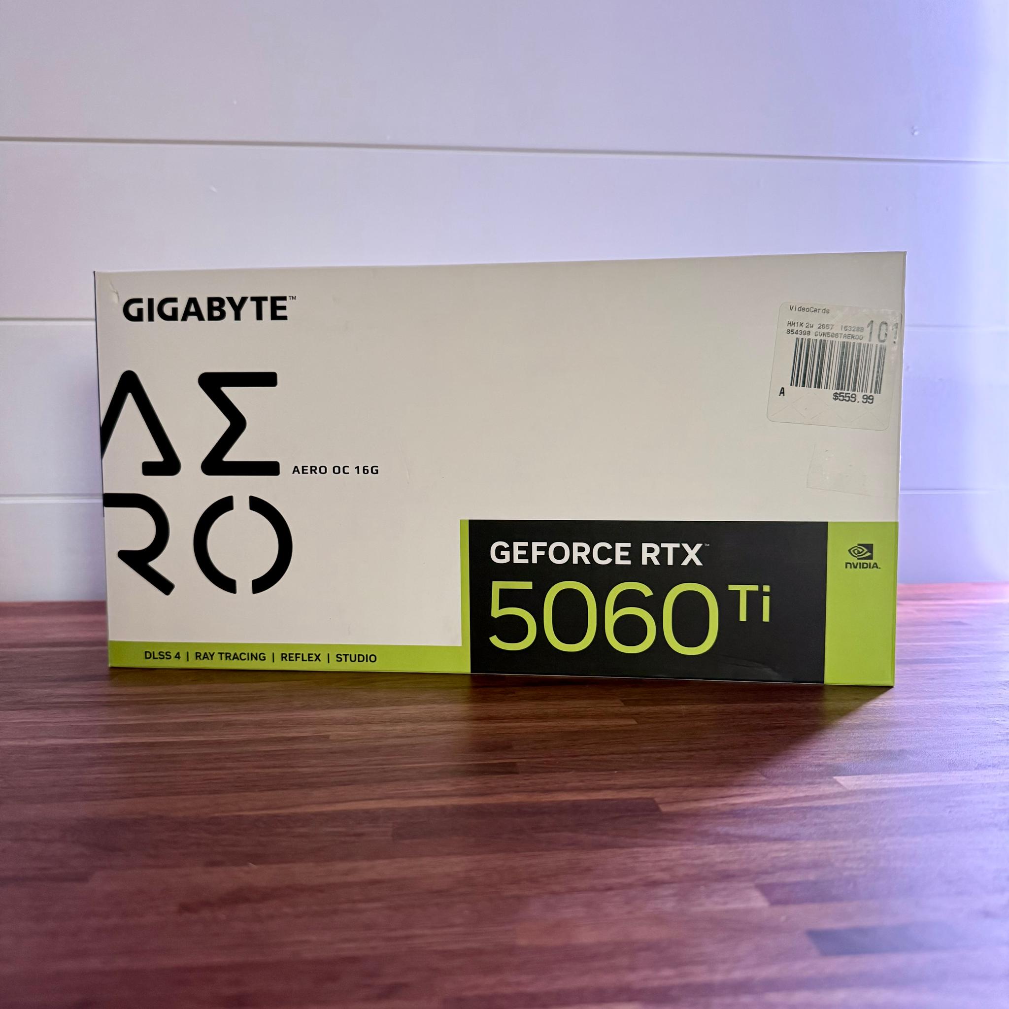 GIGABYTE GeForce RTX 5060 Ti AERO OC 16G
