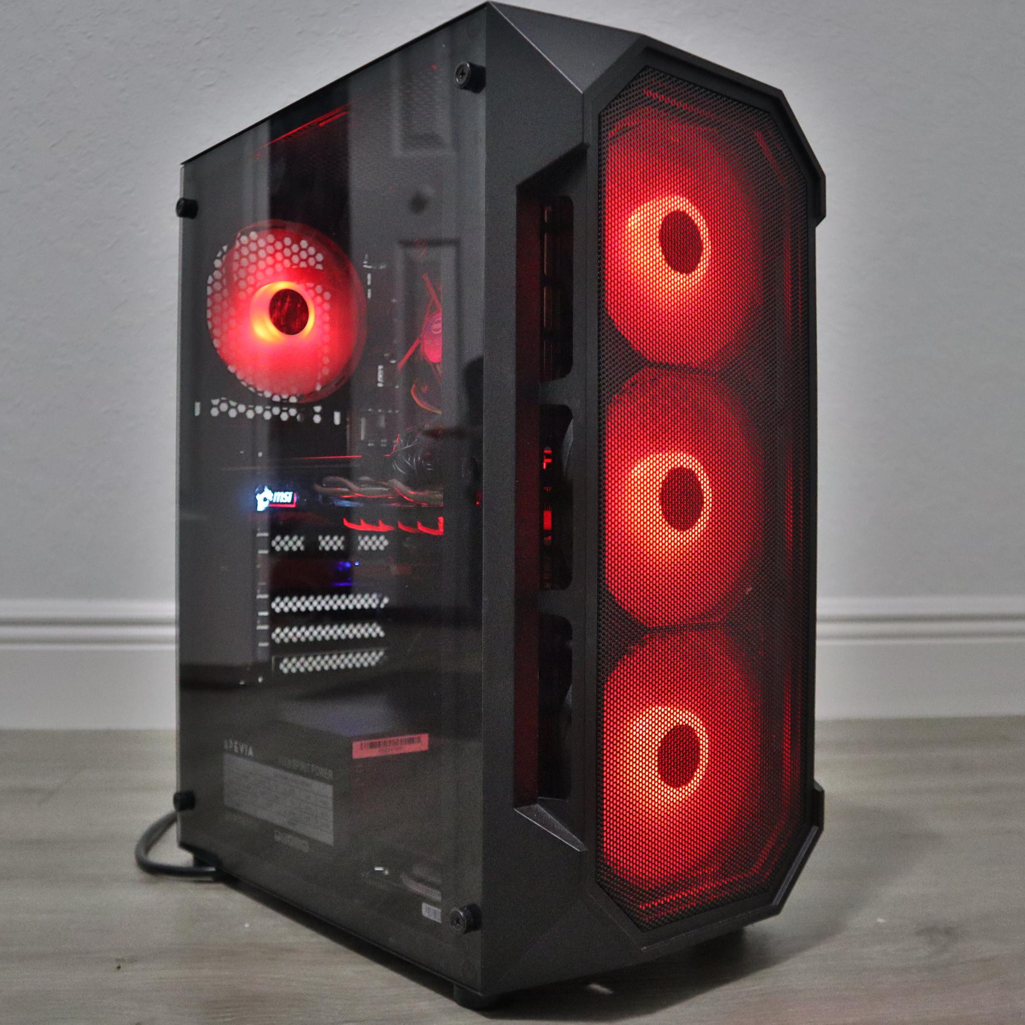 Gaming PC - GTX 1080, i7-7700, 16GB DDR4, WIFI, ARGB, BLACK, 120GB SATA SSD, 1TB HDD.