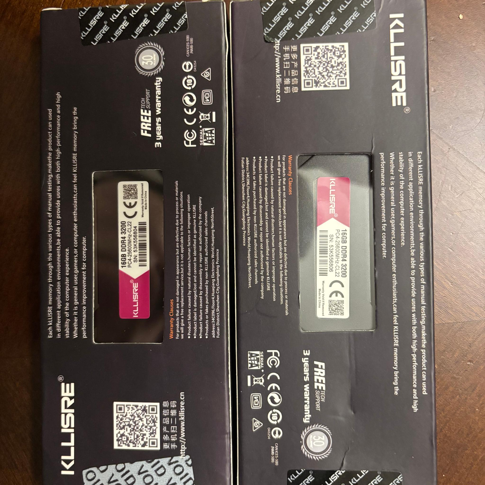 Kllisre 32gb 3200mt cl22 ram