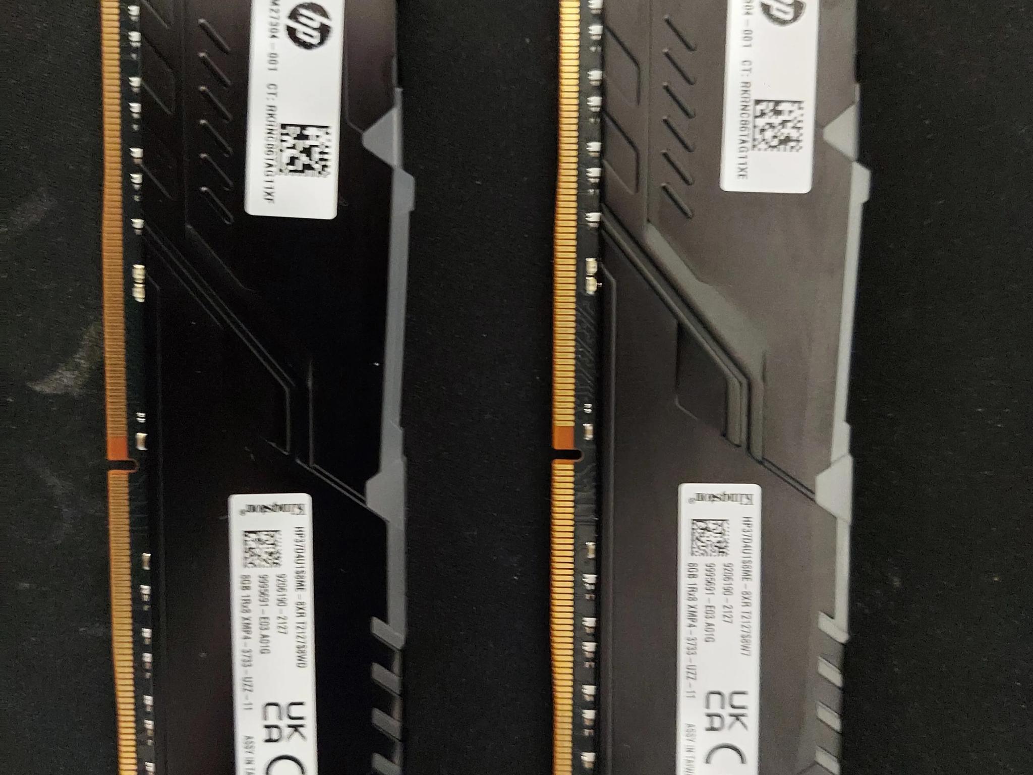 Kingston hyperX fury ddr4 3733mhz 16gb