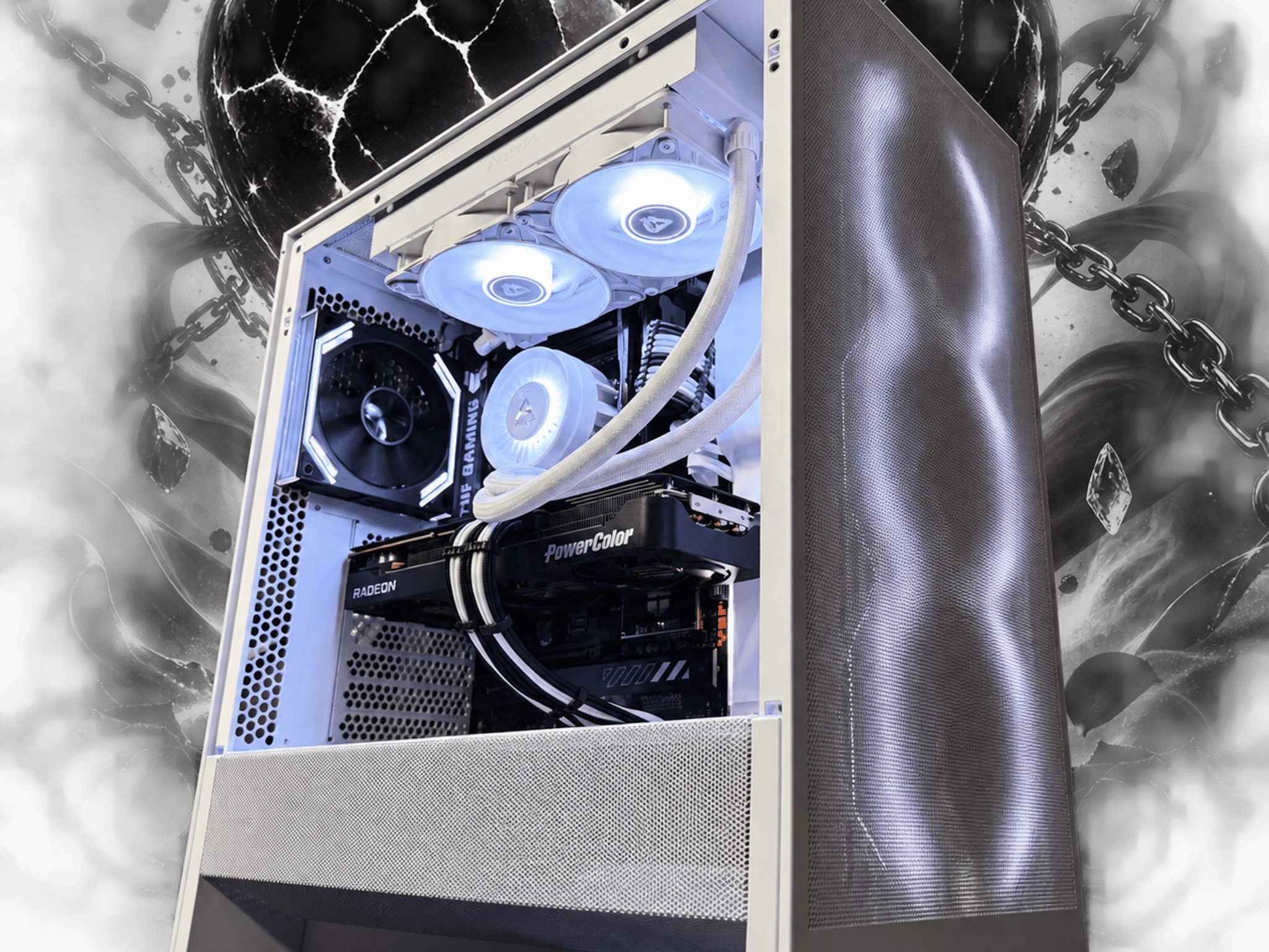 🖤🤍 BLACK HEART 🤍🖤 Ryzen 9 7900X| 9070 XT| 32 GB DDR5| 2.5 TB NVMe| 850W Gold PSU