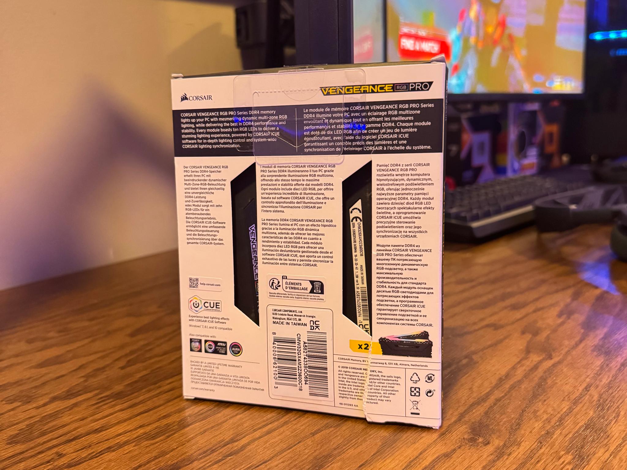 Corsair Vengeance RGB PRO DDR4 2x16 3600MHz CL18