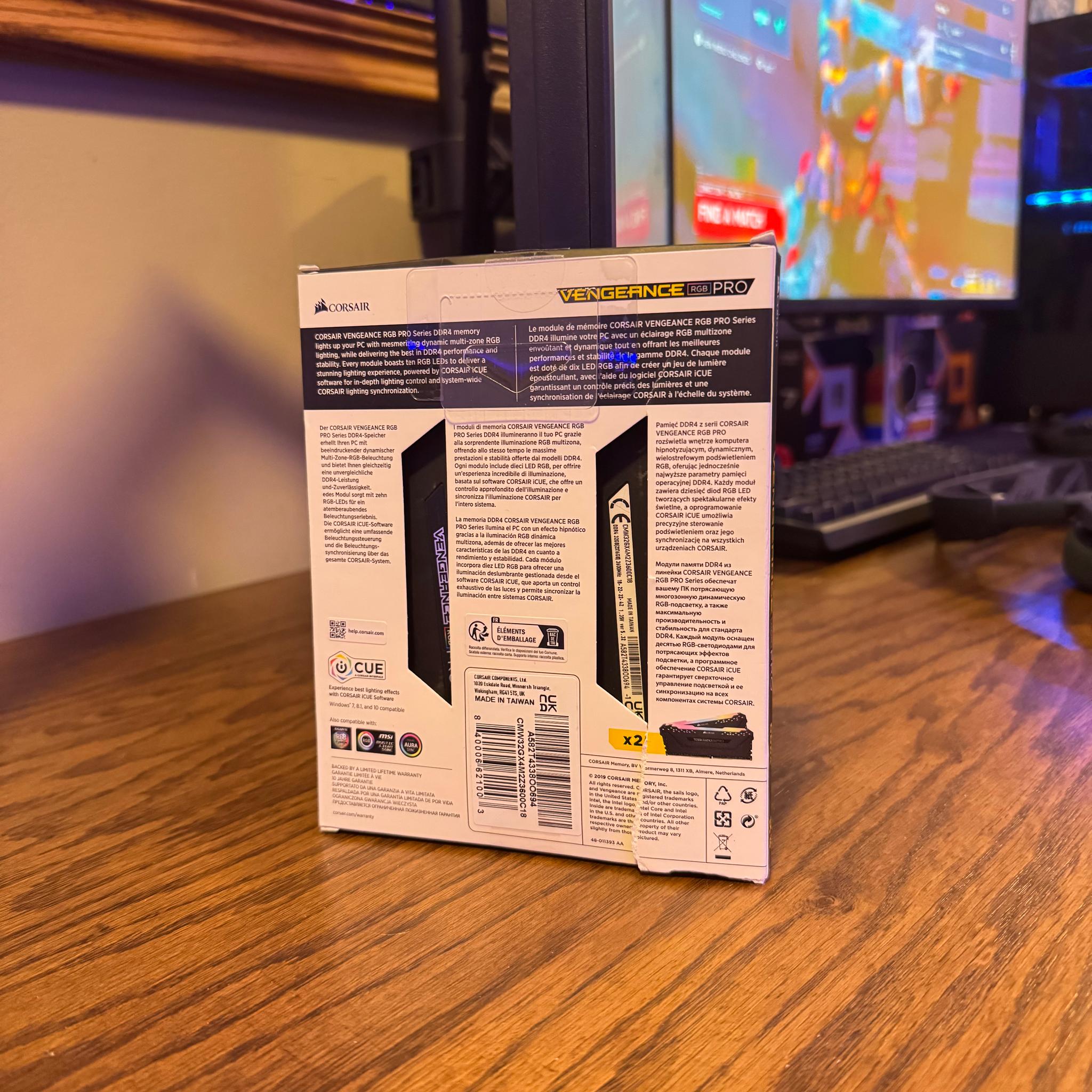 Corsair Vengeance RGB PRO DDR4 2x16 3600MHz CL18