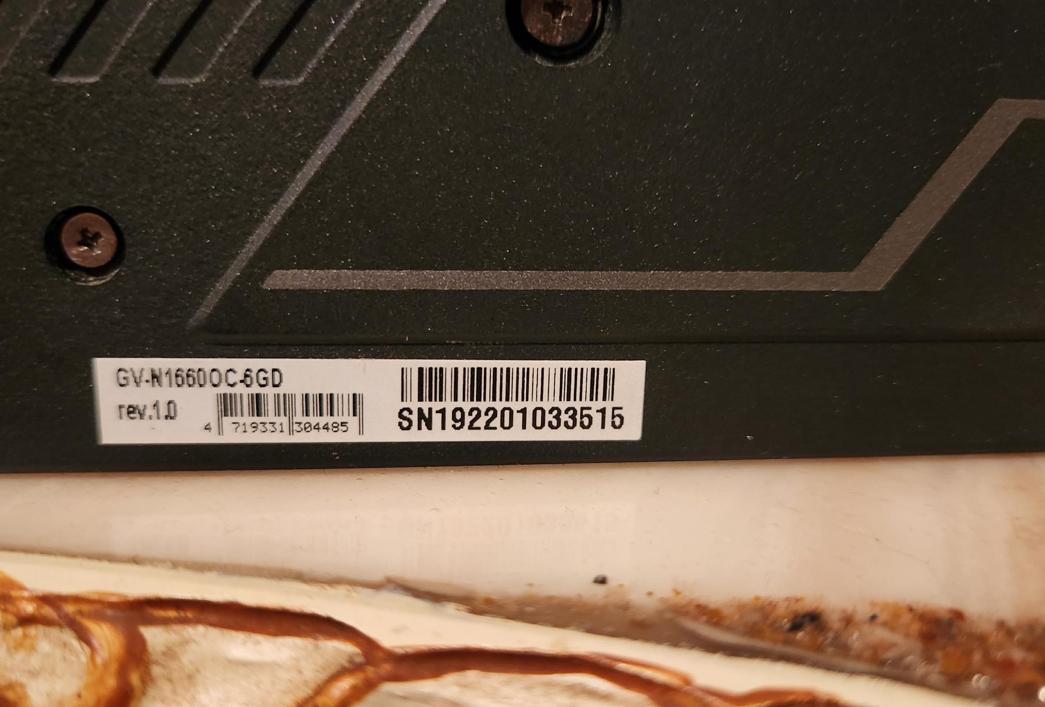 1660 GIGABYTE OC 6gb