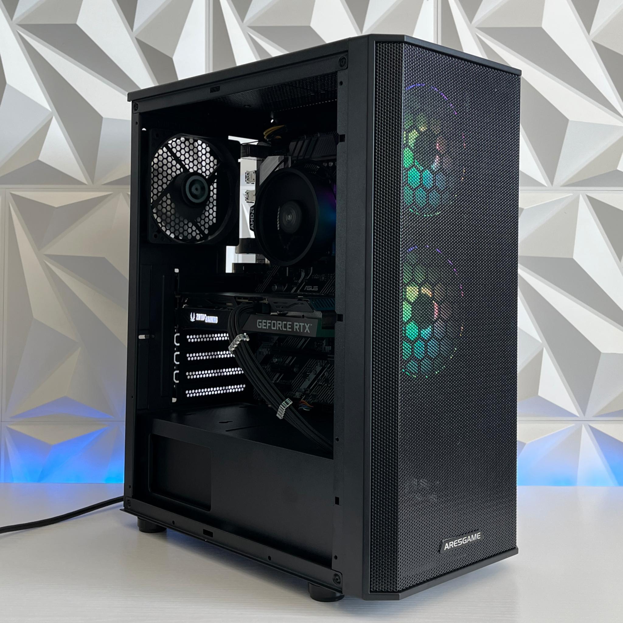 RTX 3060 Ti 8GB, Ryzen 5 3600X, 16GB RAM | Black RGB Gaming Computer/PC