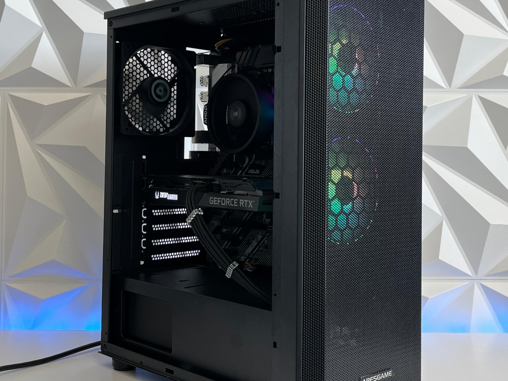 RTX 3060 Ti 8GB, Ryzen 5 3600X, 16GB RAM | Black RGB Gaming Computer/PC