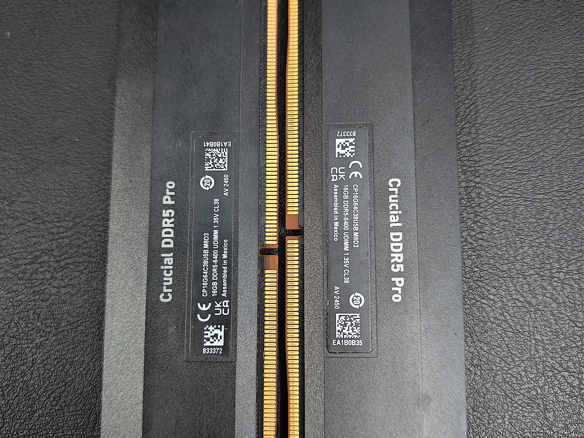 Crucial Pro OC Gaming 32GB (2x16GB) DDR5 6400MHz CL38 Desktop Memory