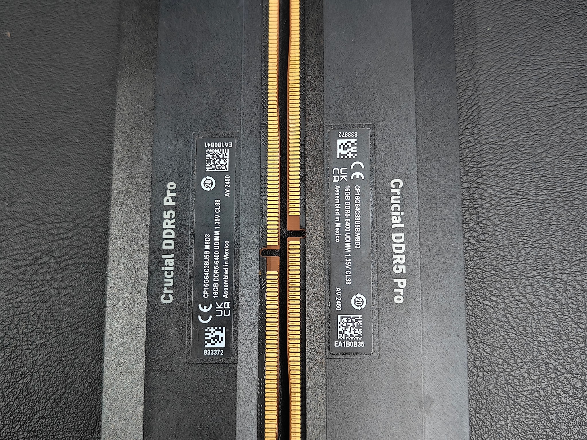 Crucial Pro OC Gaming 32GB (2x16GB) DDR5 6400MHz CL38 Desktop Memory