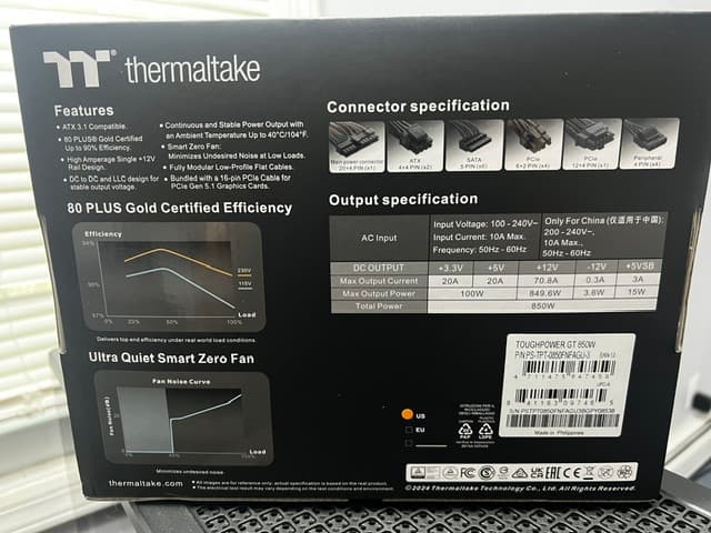 TOUGHPOWER GT 850W ATX 3.1