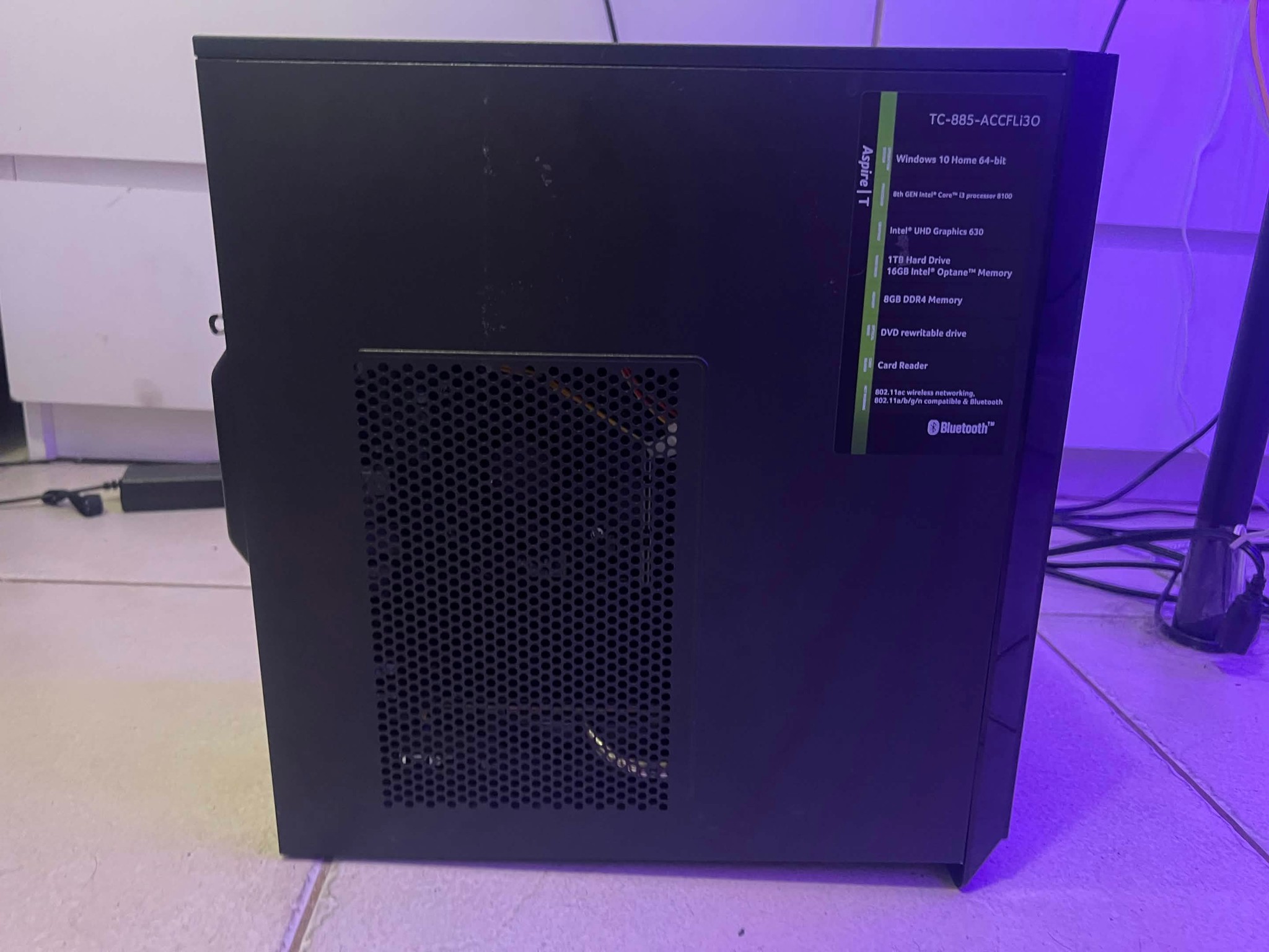 Acer Aspire TC-885-ACCFLi30 Office PC i3 8100, GTX 970, 4GB DDR4, 320GB HDD, Windows 10