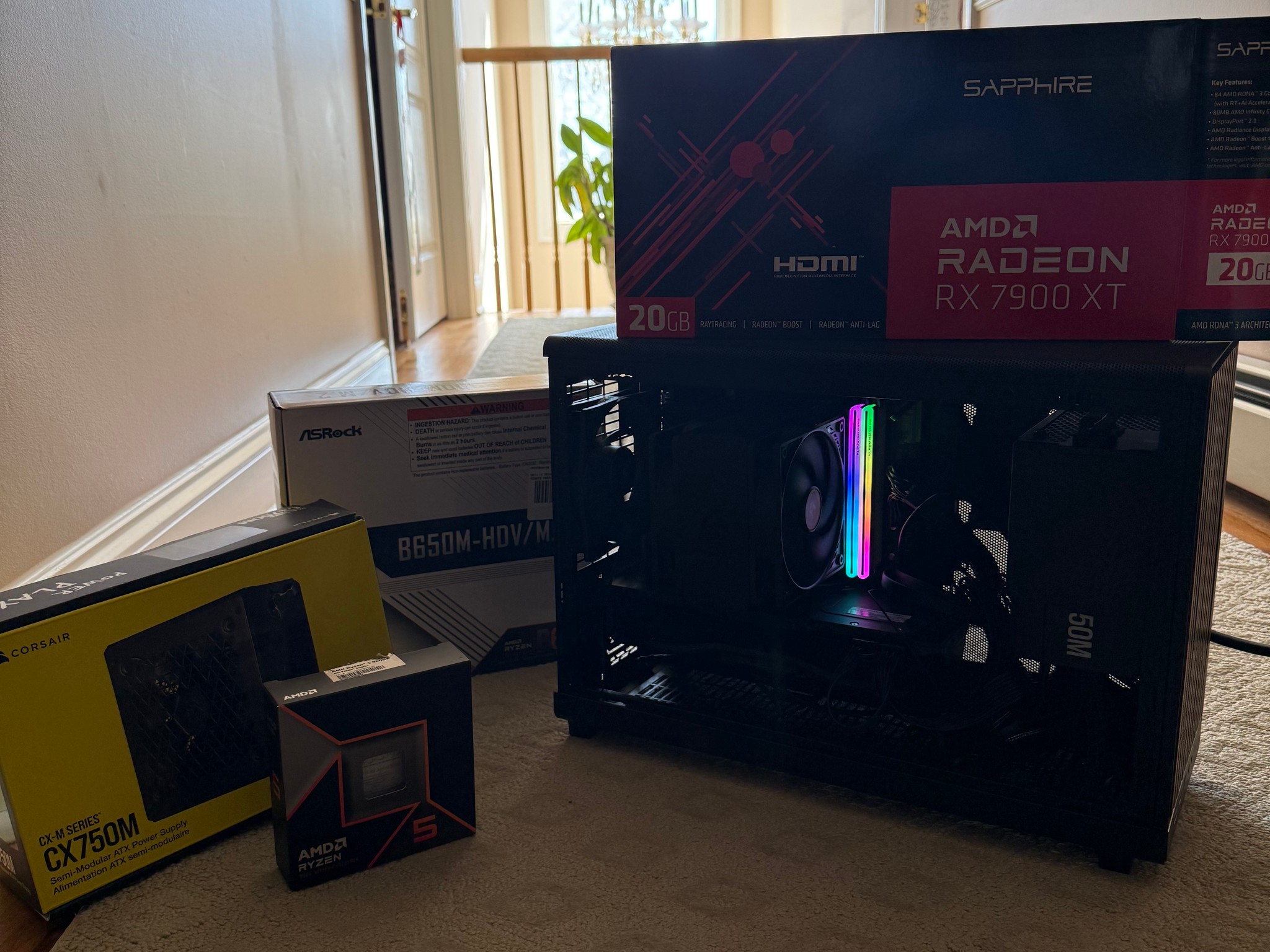 High-End Gaming PC: Ryzen 5 9600X + RX 7900 XT (20GB) | 32GB DDR5 | Walnut Edition
