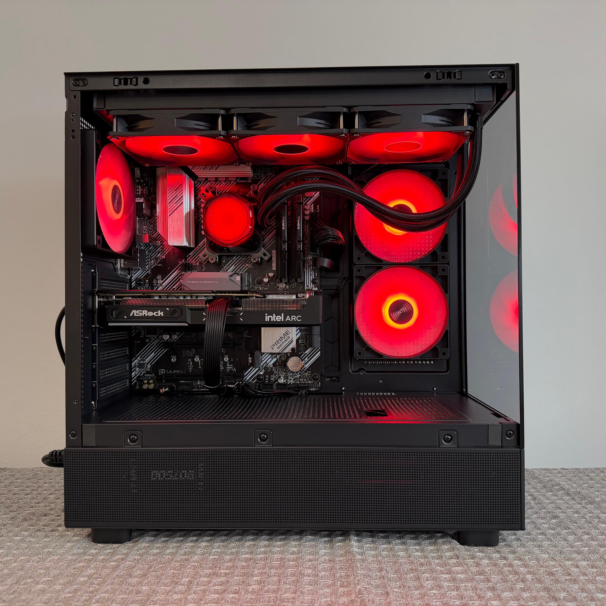 ARC B580 12GB OC • RYZEN 7 5800XT • B550 WIFI • 16GB DDR4 • 512GB SSD • 360MM AIO • NEW GAMING PC
