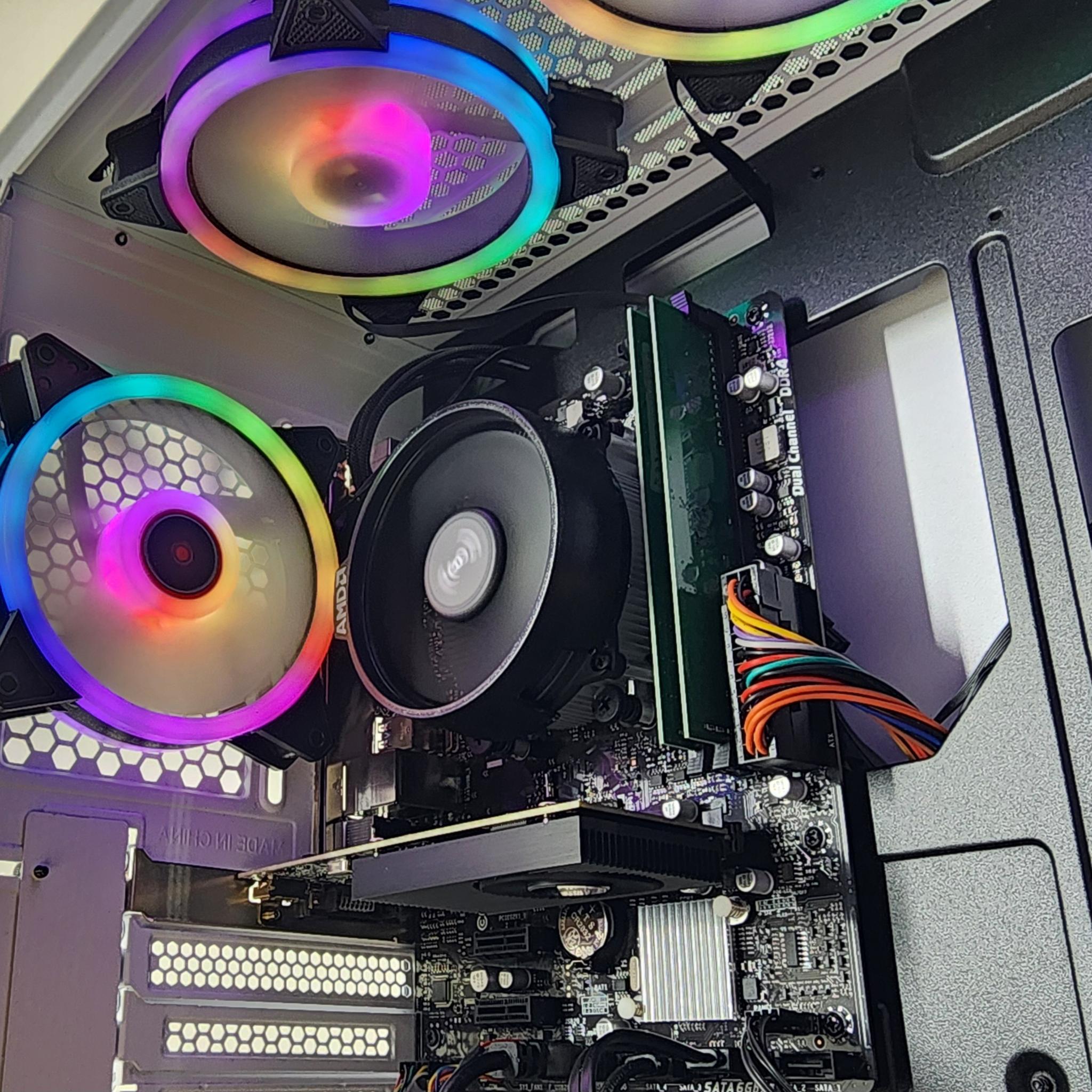 Gaming PC Ryzen 5 3600 16GB RAM 256GB SSD + 1TB HDD GT 1030 2GB Win11 Computer
