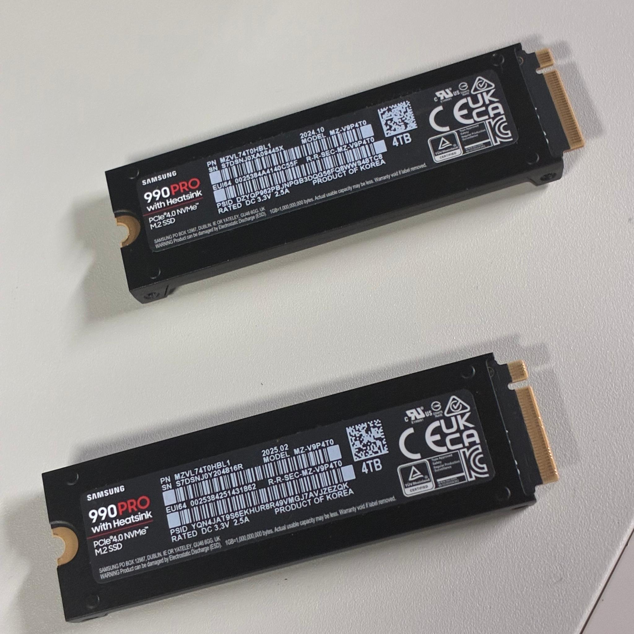 4Tb Samsung 990 Pro NVME M.2 drive