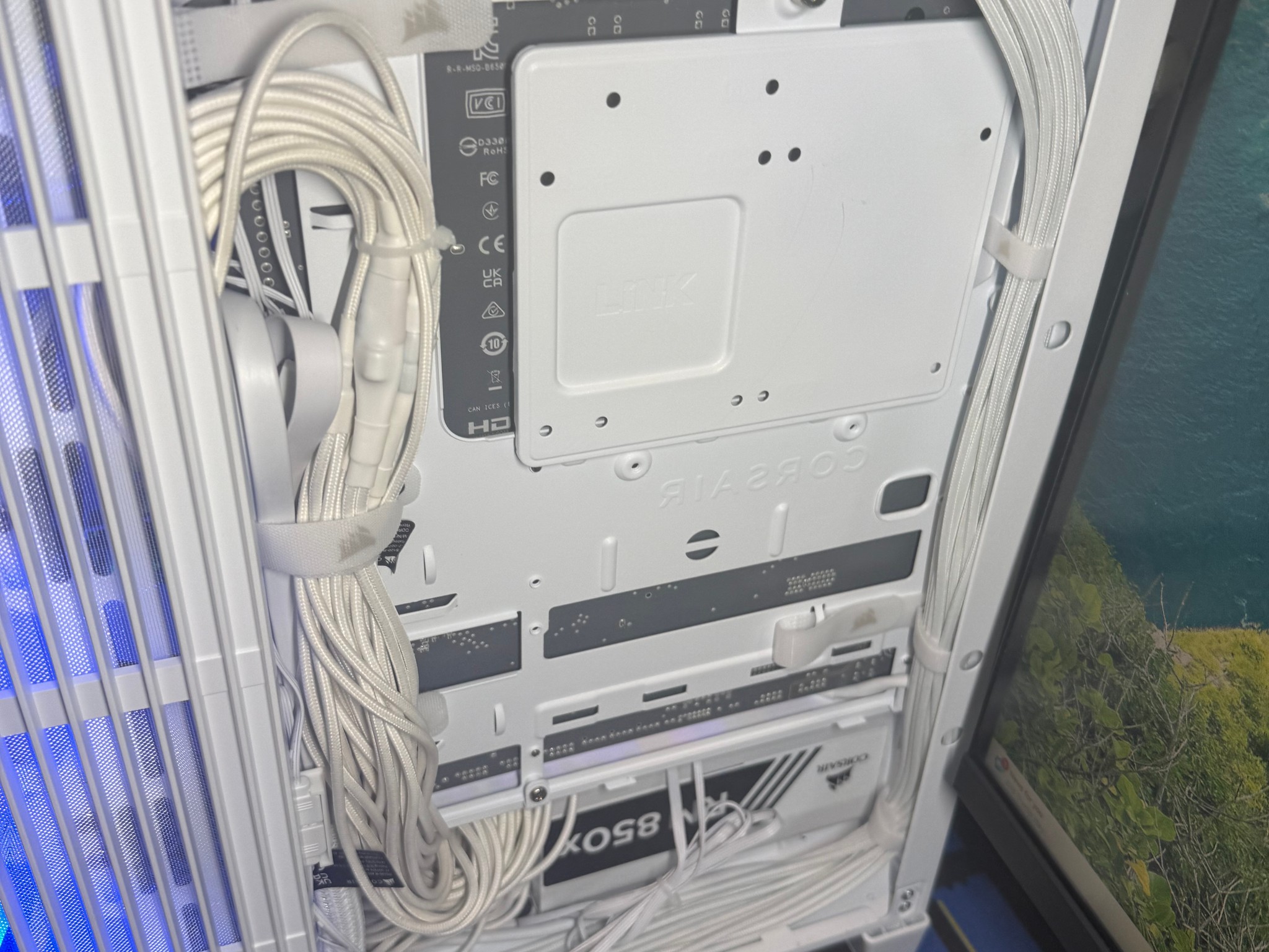 Custom White All AMD build.  9070XT and 9700X CPU