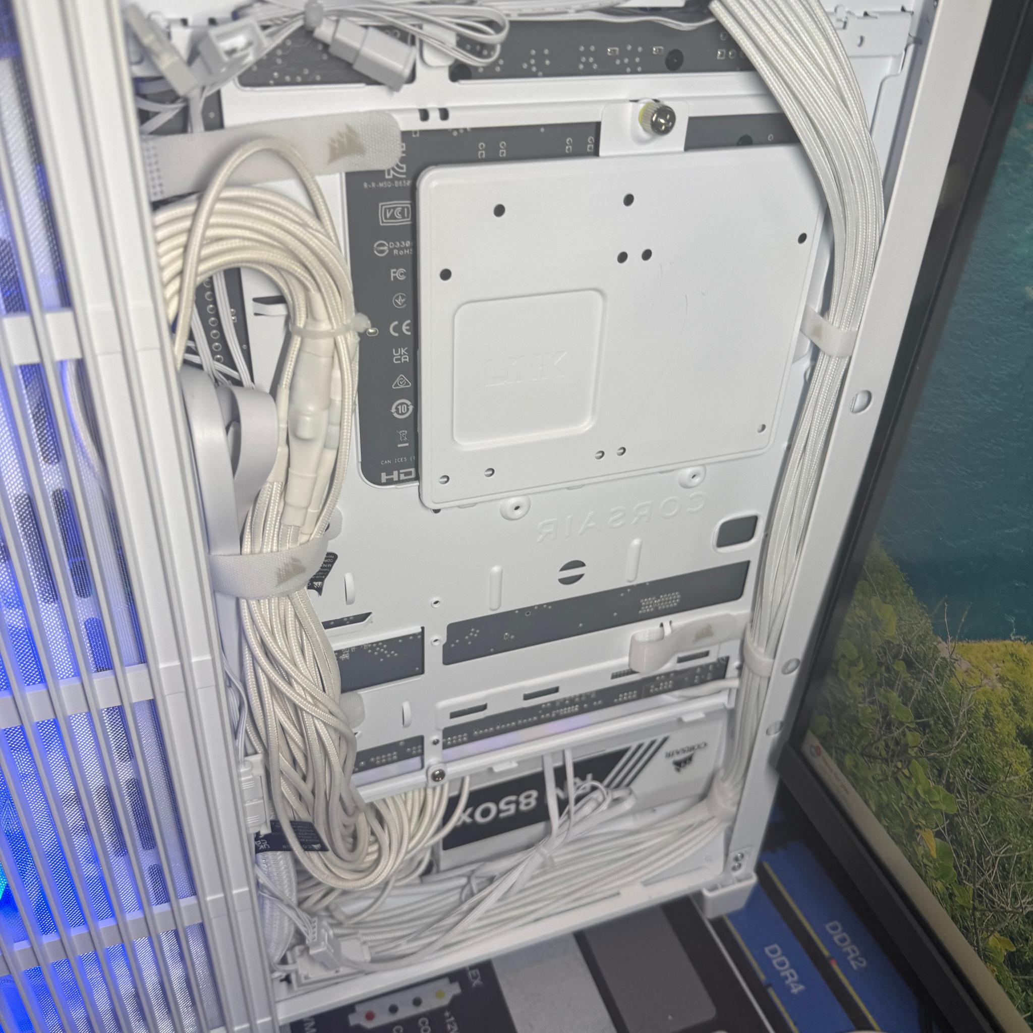 Custom White All AMD build.  9070XT and 9700X CPU