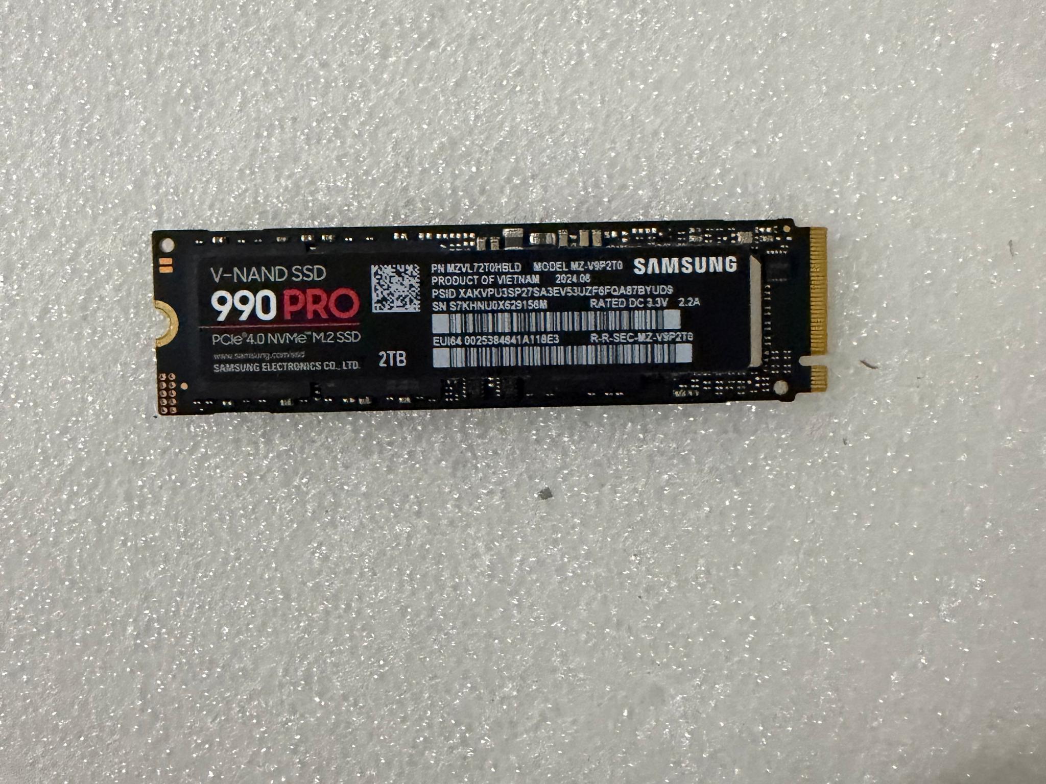 Samsung 990 Pro 2TB m.2 NVMe SSD Free Shipping
