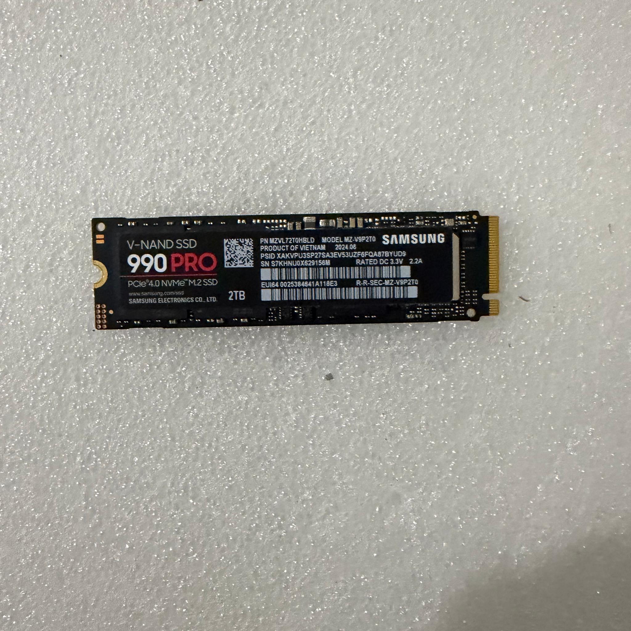 Samsung 990 Pro 2TB m.2 NVMe SSD Free Shipping