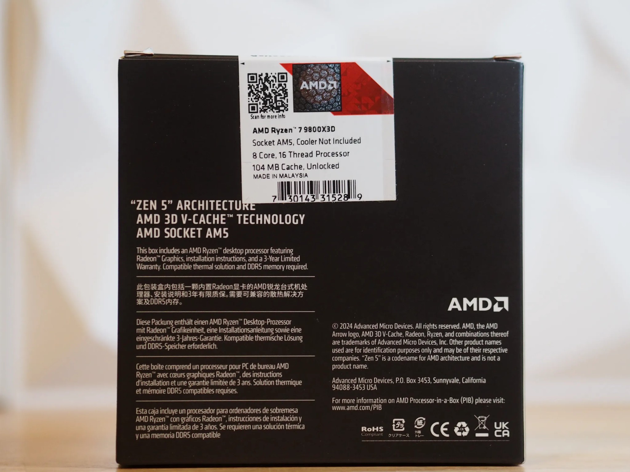 9800x3d Ryzen 7 Processor