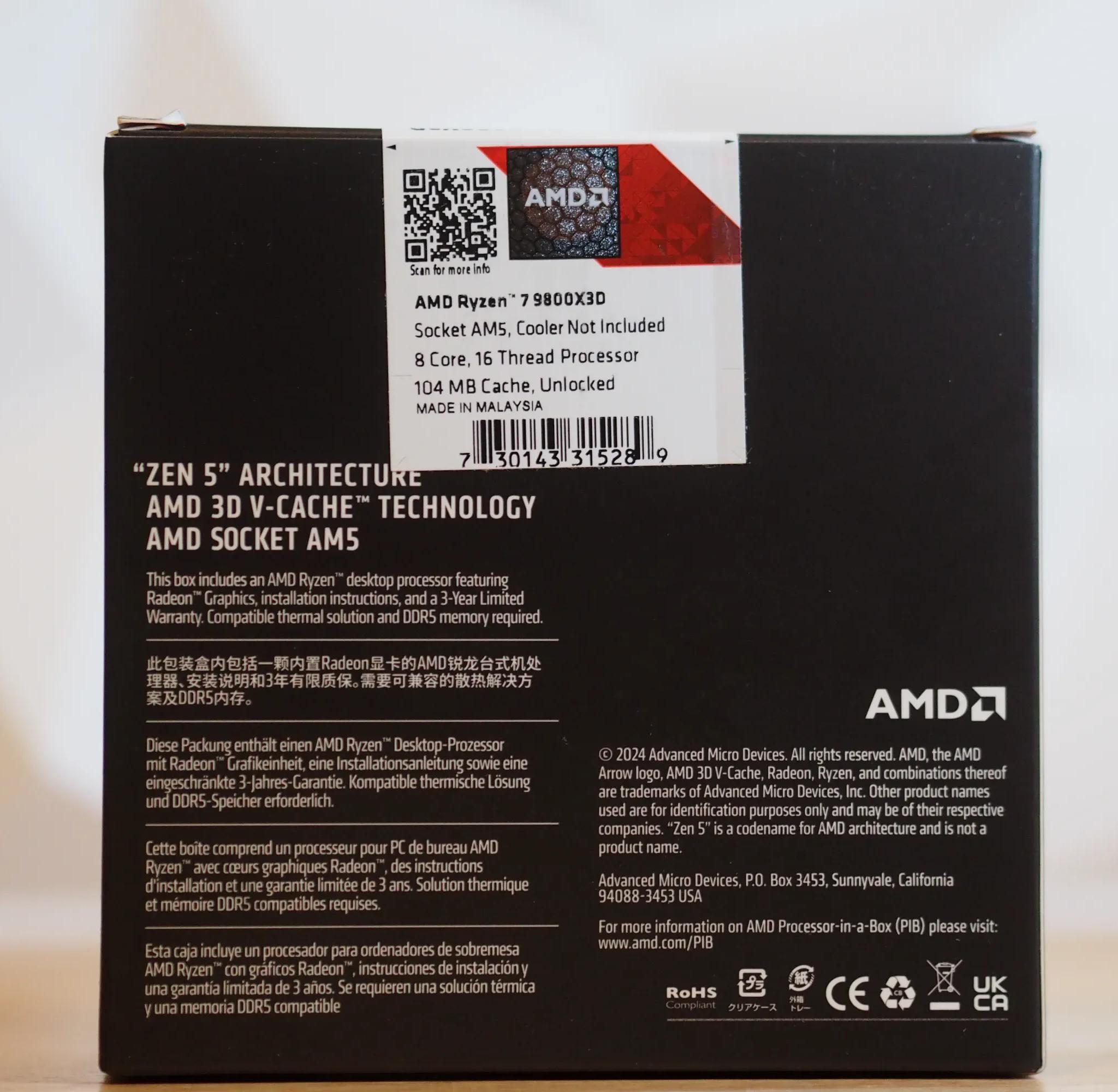 9800x3d Ryzen 7 Processor