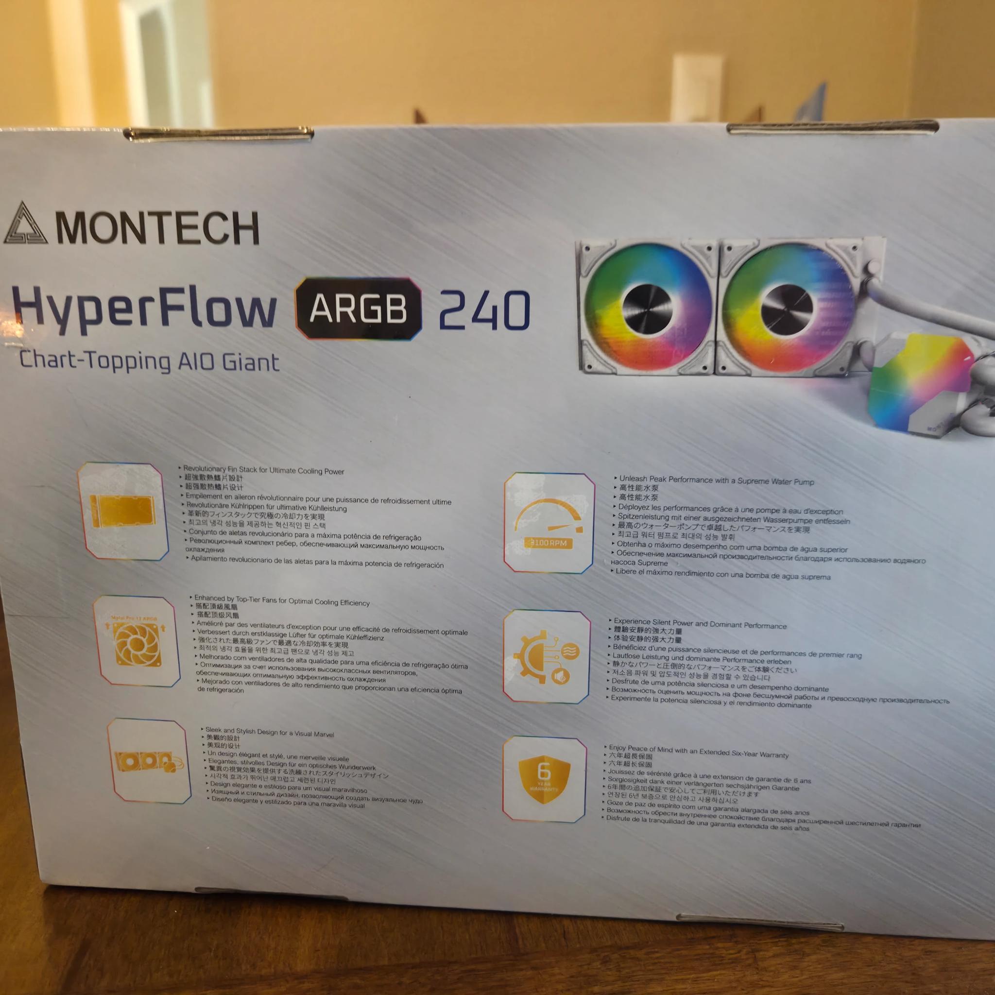 Montech Hyperflow 240 ARGB WHITE! BNIB!