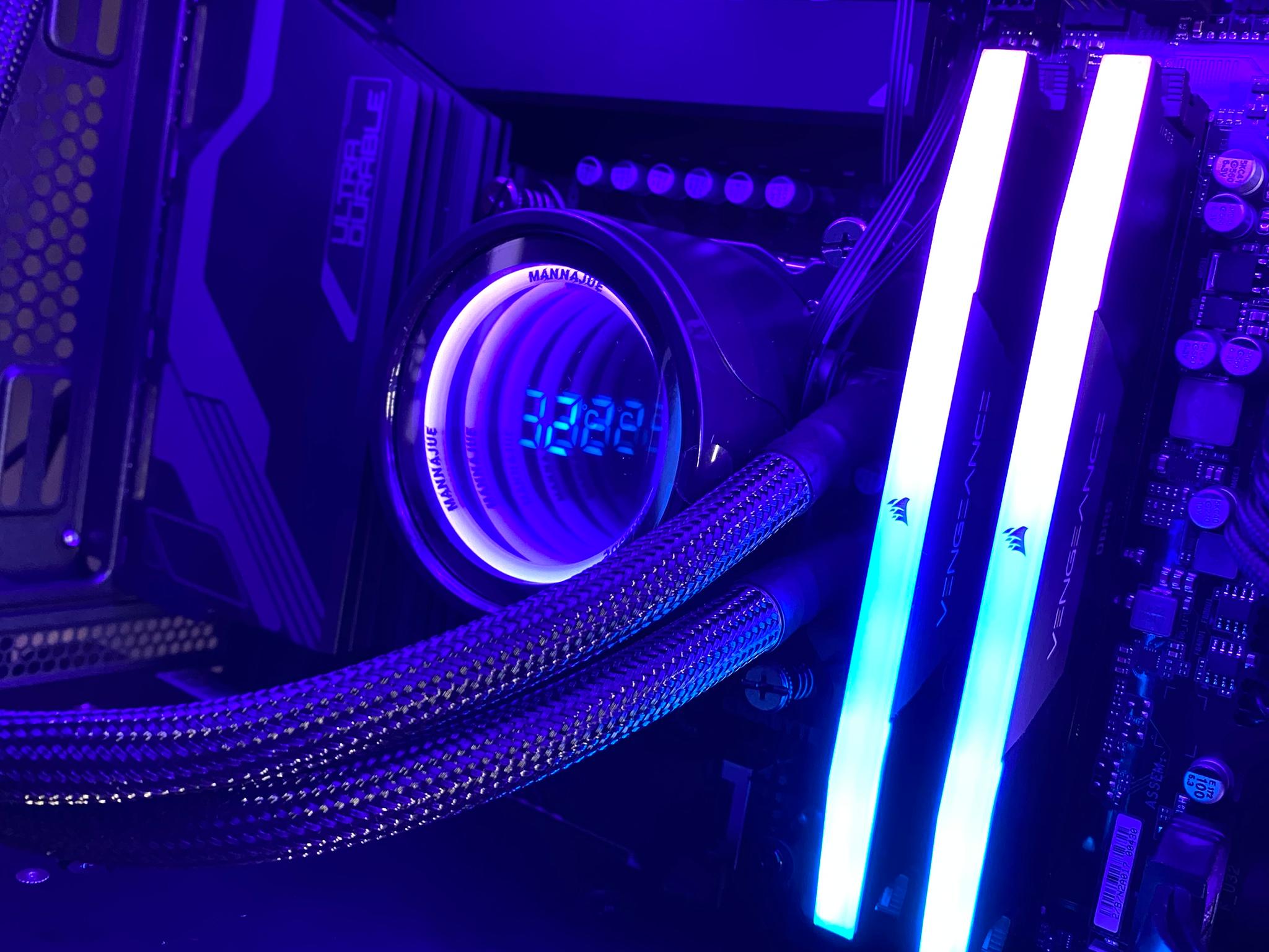 Hematite V 13600K 6800 XT 2TB NVME 32GB DDR5 Liquid Cooled Gaming,Streaming, Editing PC
