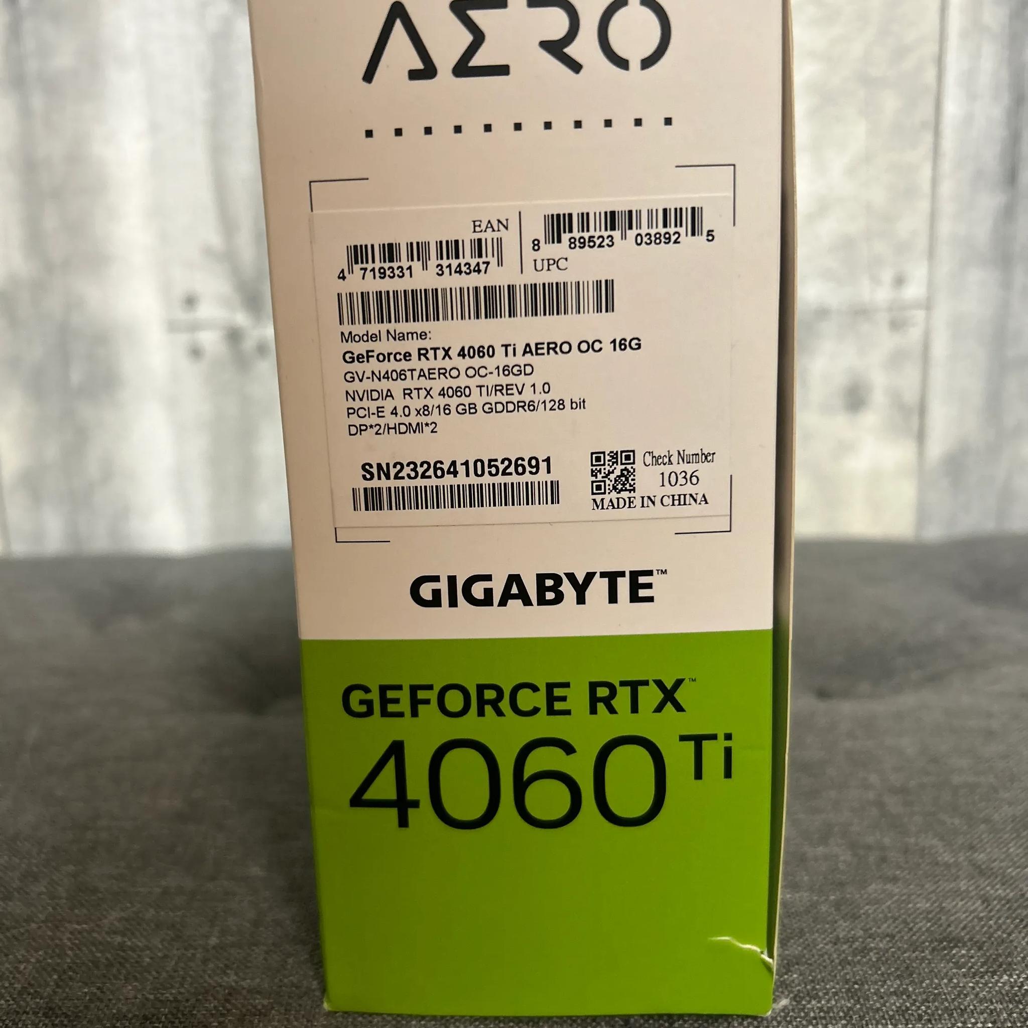 Lightly used Gigabyte RTX 4060 TI! Upgraded and just looking to sell it.