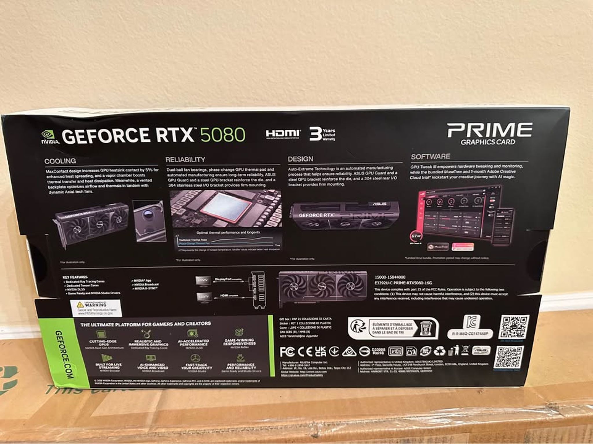 BNIB Asus RTX 5080 Prime 16G