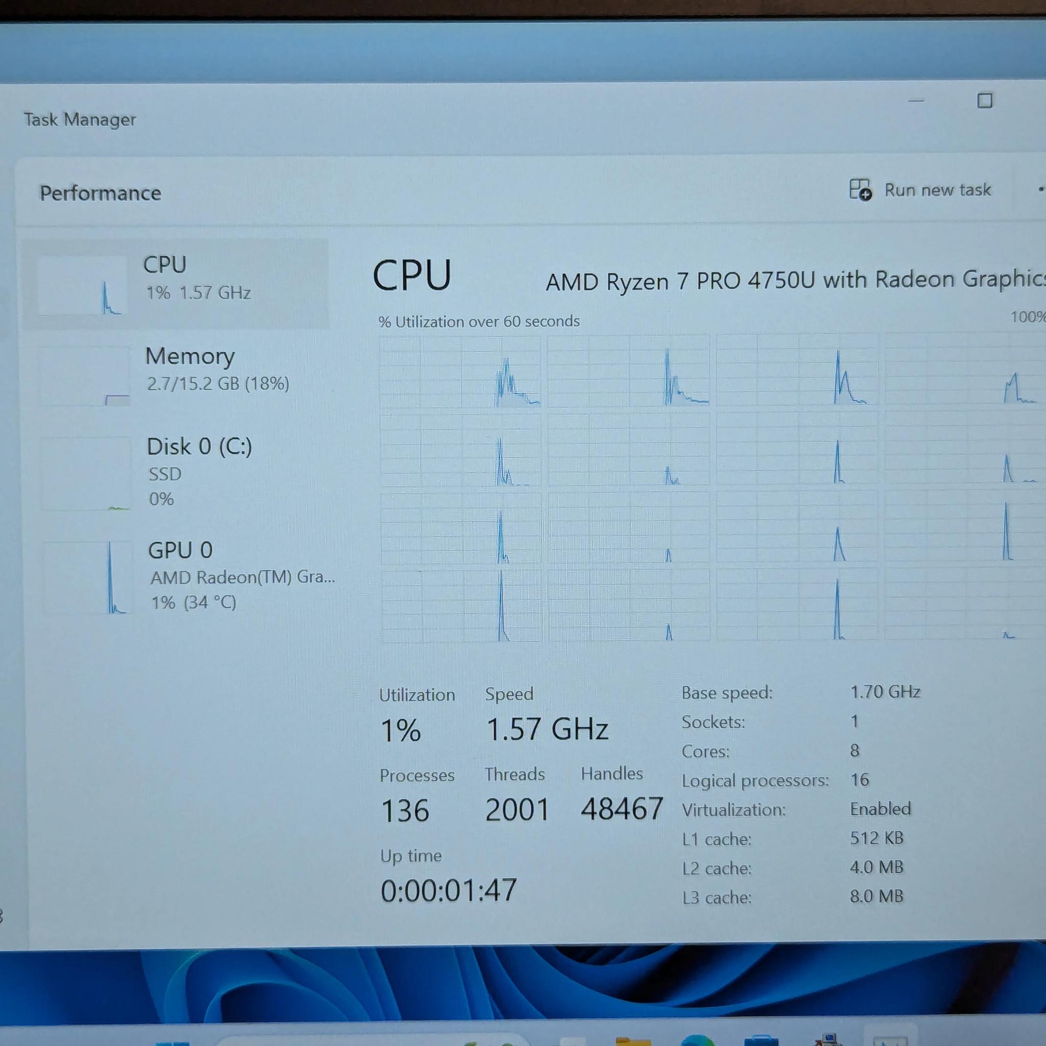 ThinkPad T14s Gen 1 AMD | Ryzen 7 8-Core, 16GB, 500GB | Grade B+