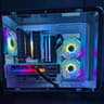 White Compact Gaming PC Arc B580-Ryzen 7 5700x-32GB DDR4 3200-1 TB NVME