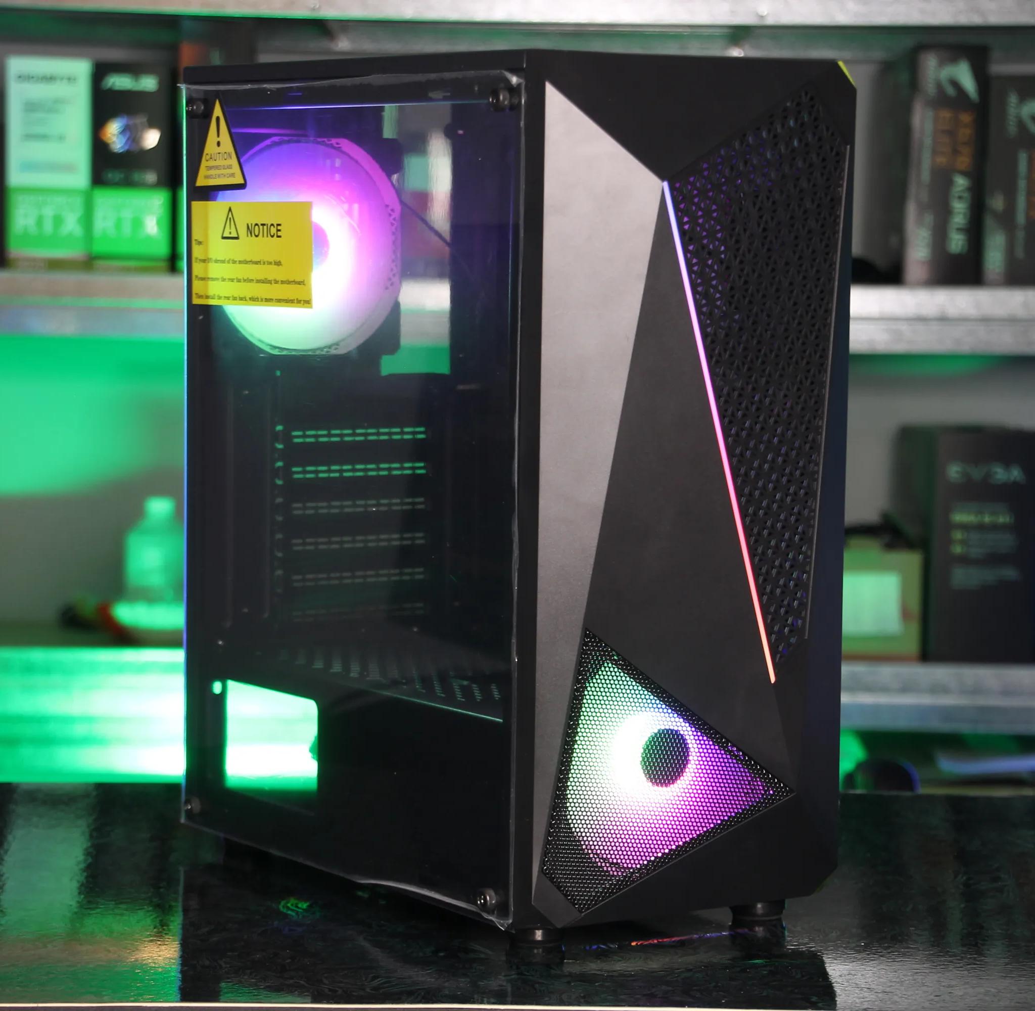 MOROVOL 704 ATX RGB PC Case (Black)