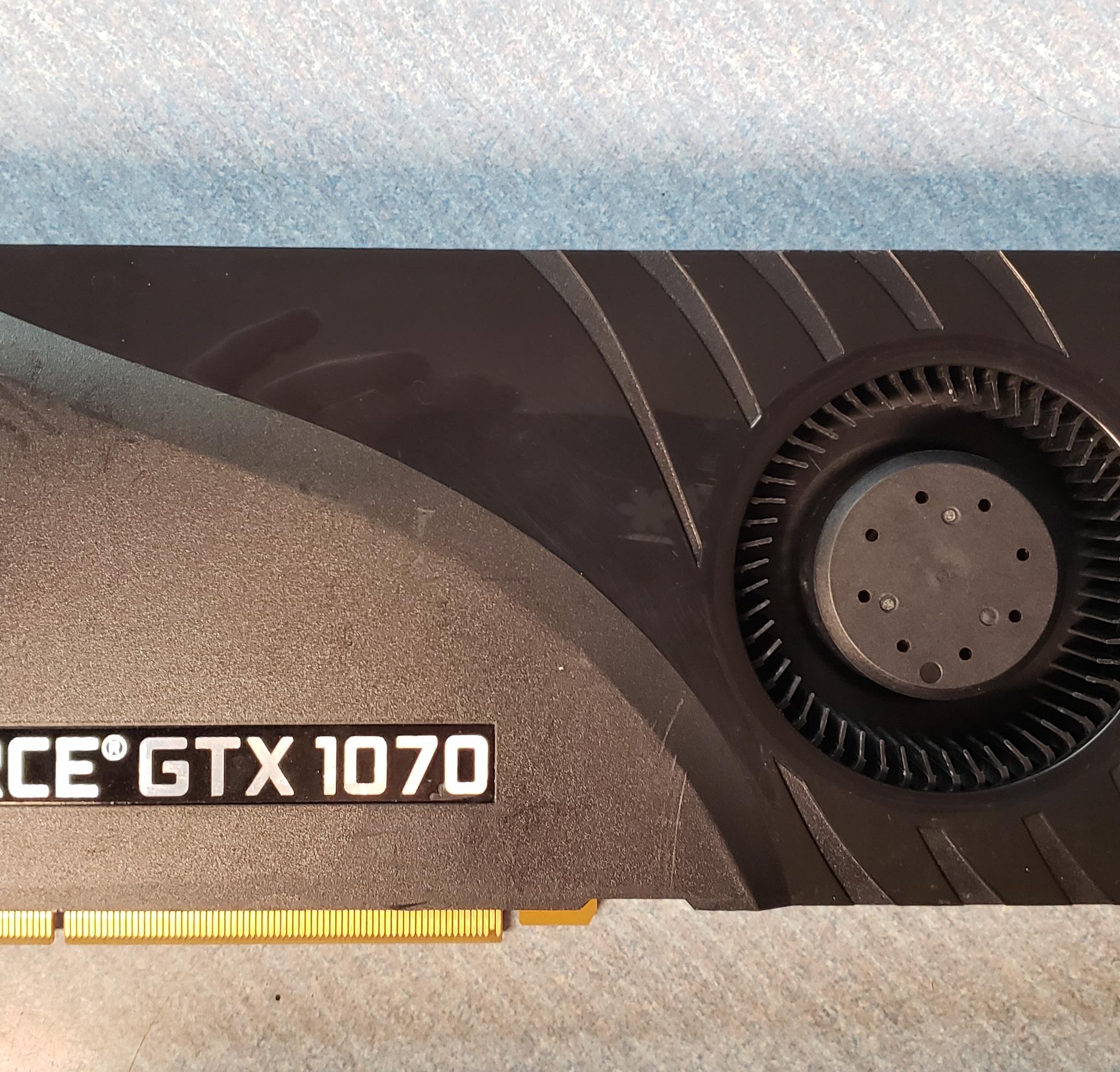 PNY GTX 1070 graphics card.