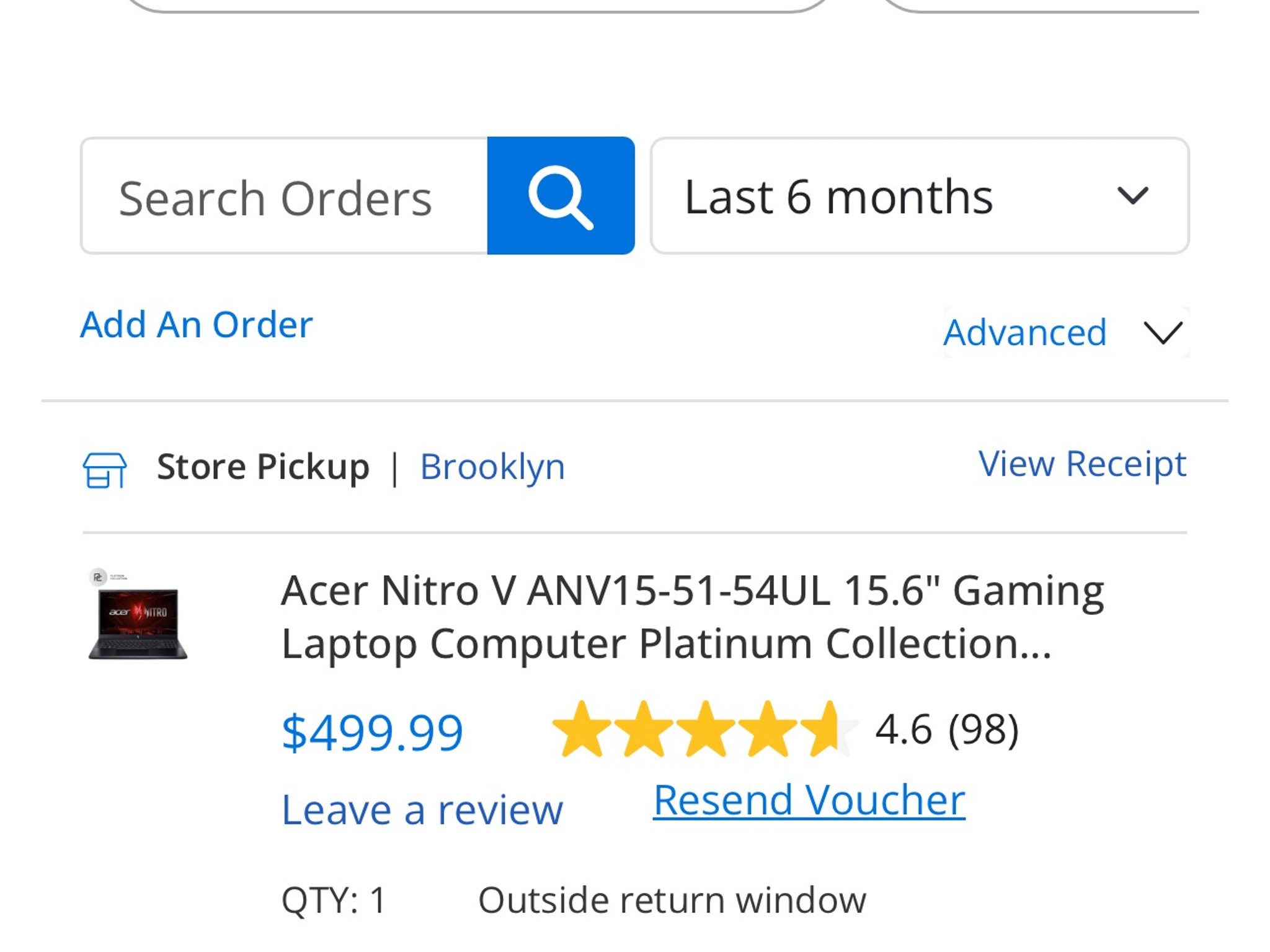 LIKE NEW Acer Nitro V 15.6" i5 13th RTX 3050