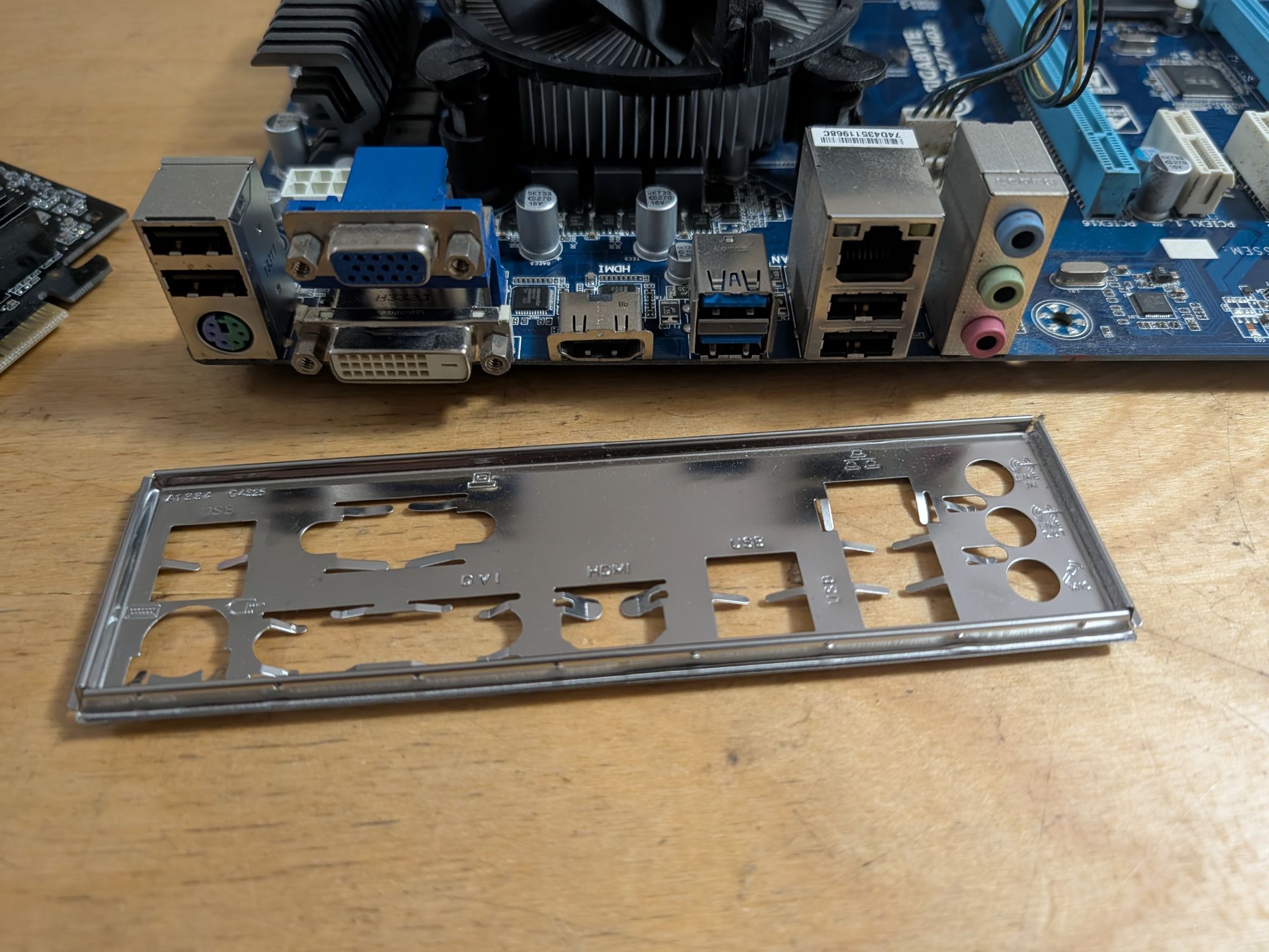 I7 3770 + Z77 motherboard + 16GB DDR3 + GT210 1GB