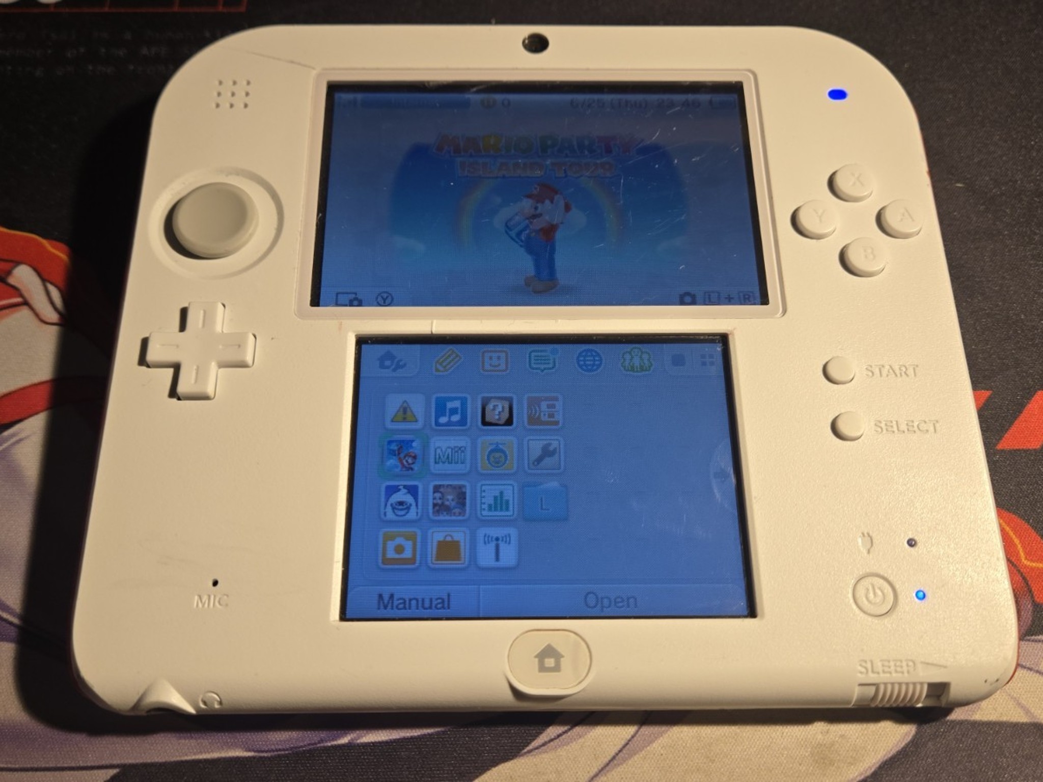 CUSTOM REFURBISHED Nintendo 2DS White/Red Handheld Console with Yo-Kai Watch