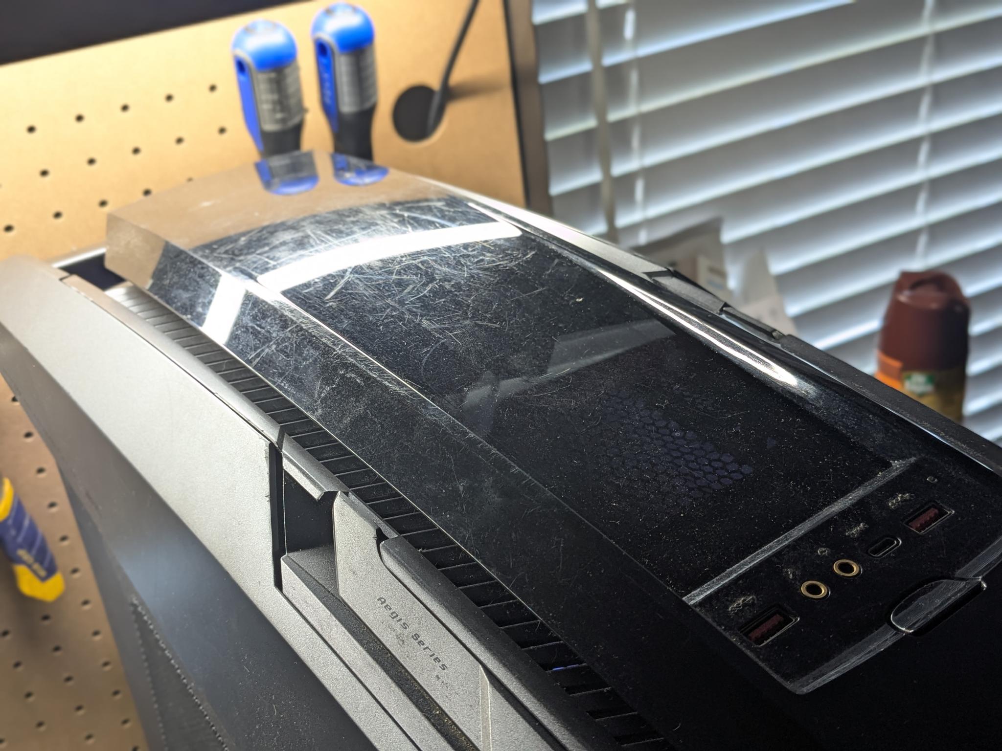 MSI MEG Aegis Ti5 Case and SFX Power Supply - Super Unique - Poor Condition
