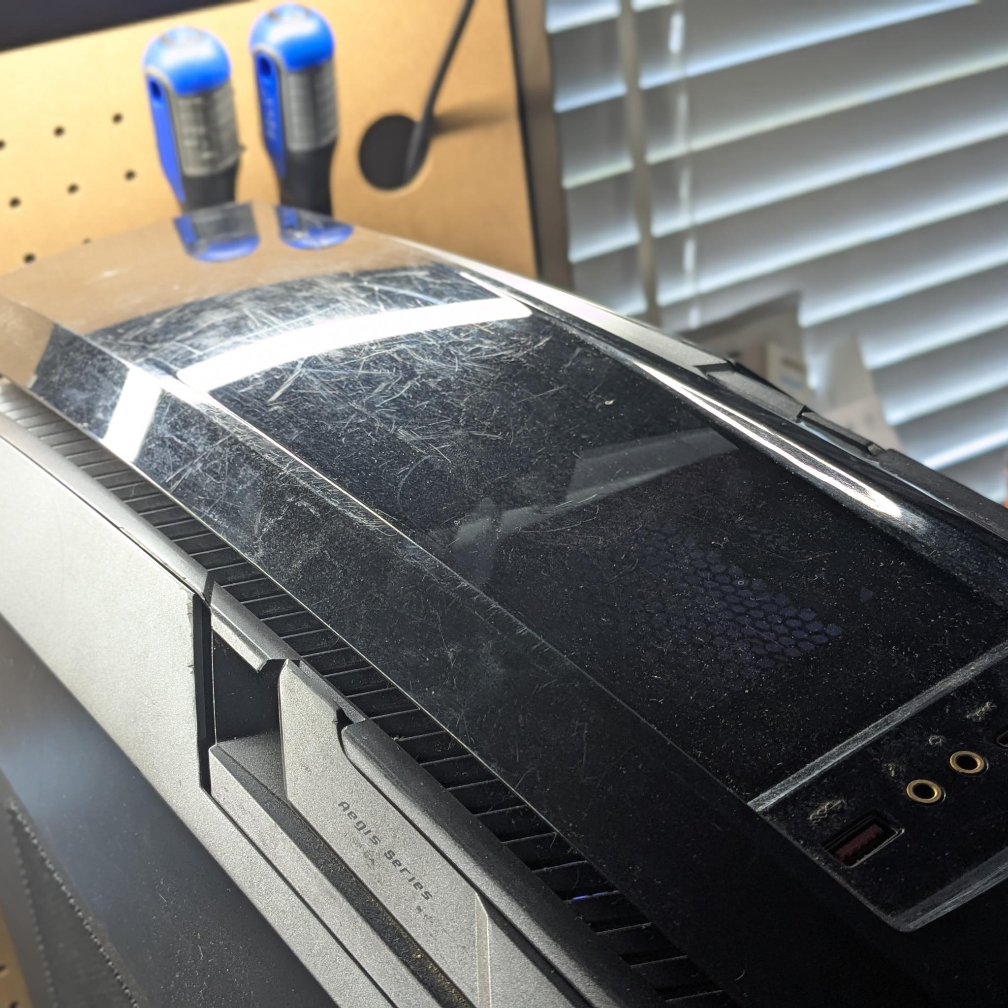 MSI MEG Aegis Ti5 Case and SFX Power Supply - Super Unique - Poor Condition