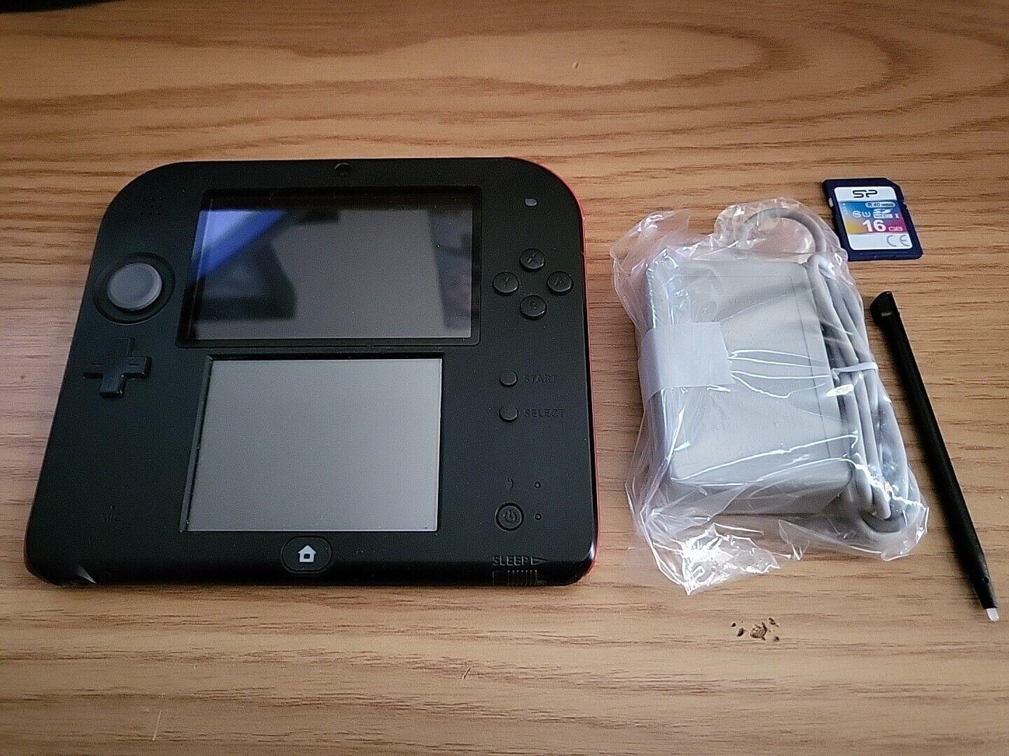 CUSTOM USER REFURBISHED Nintendo 2DS Black/Red Handheld Console