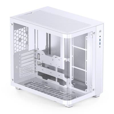 Clearance JONSBO TK-3 White ATX Case OEM Curved Glass Dual Chamber - New