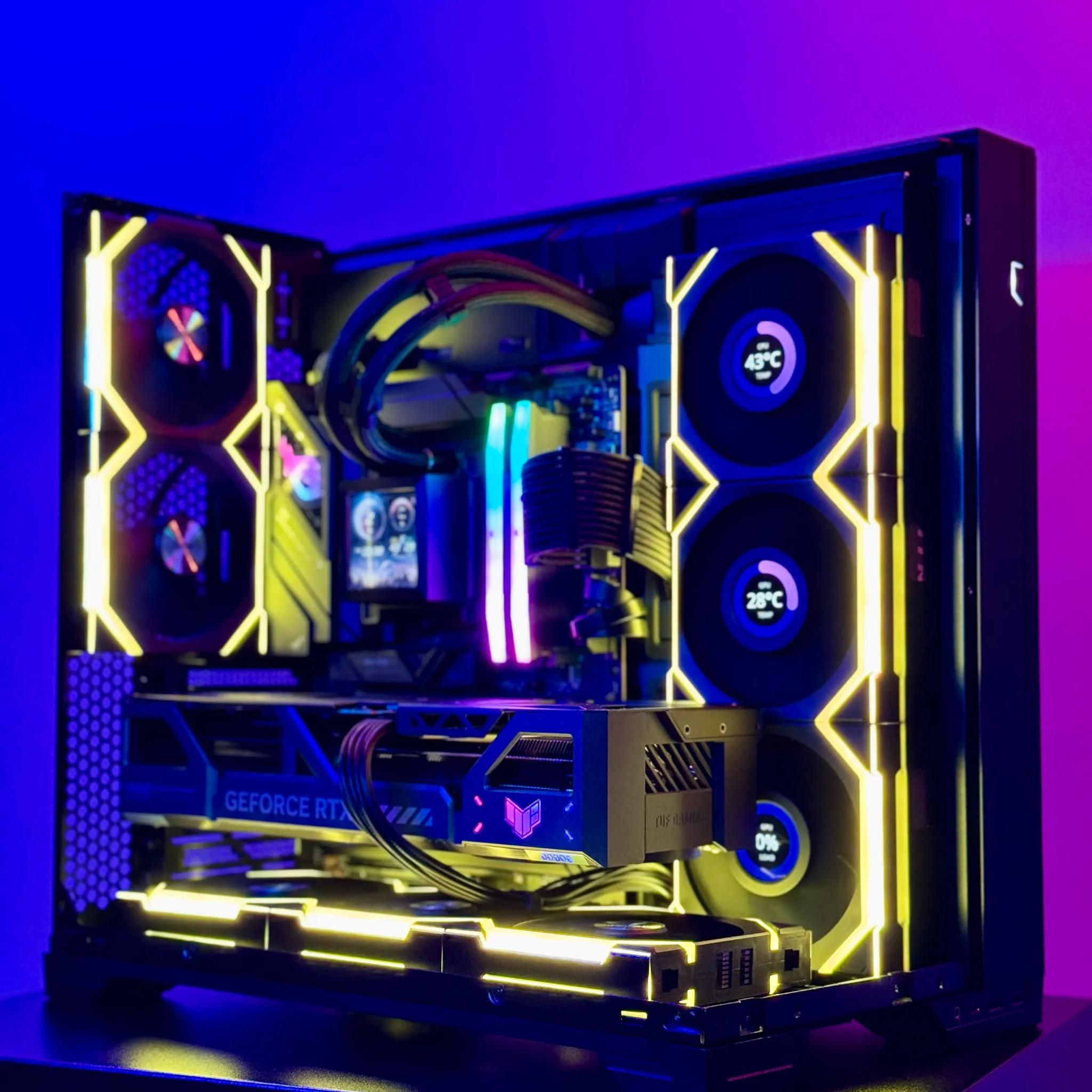 ObsidianX Gaming PC 💎 NVIDIA RTX 5080 OC, 9800X3D, 64GB RAM, 3TB NVMe SSD, ROG Strix B850 MB